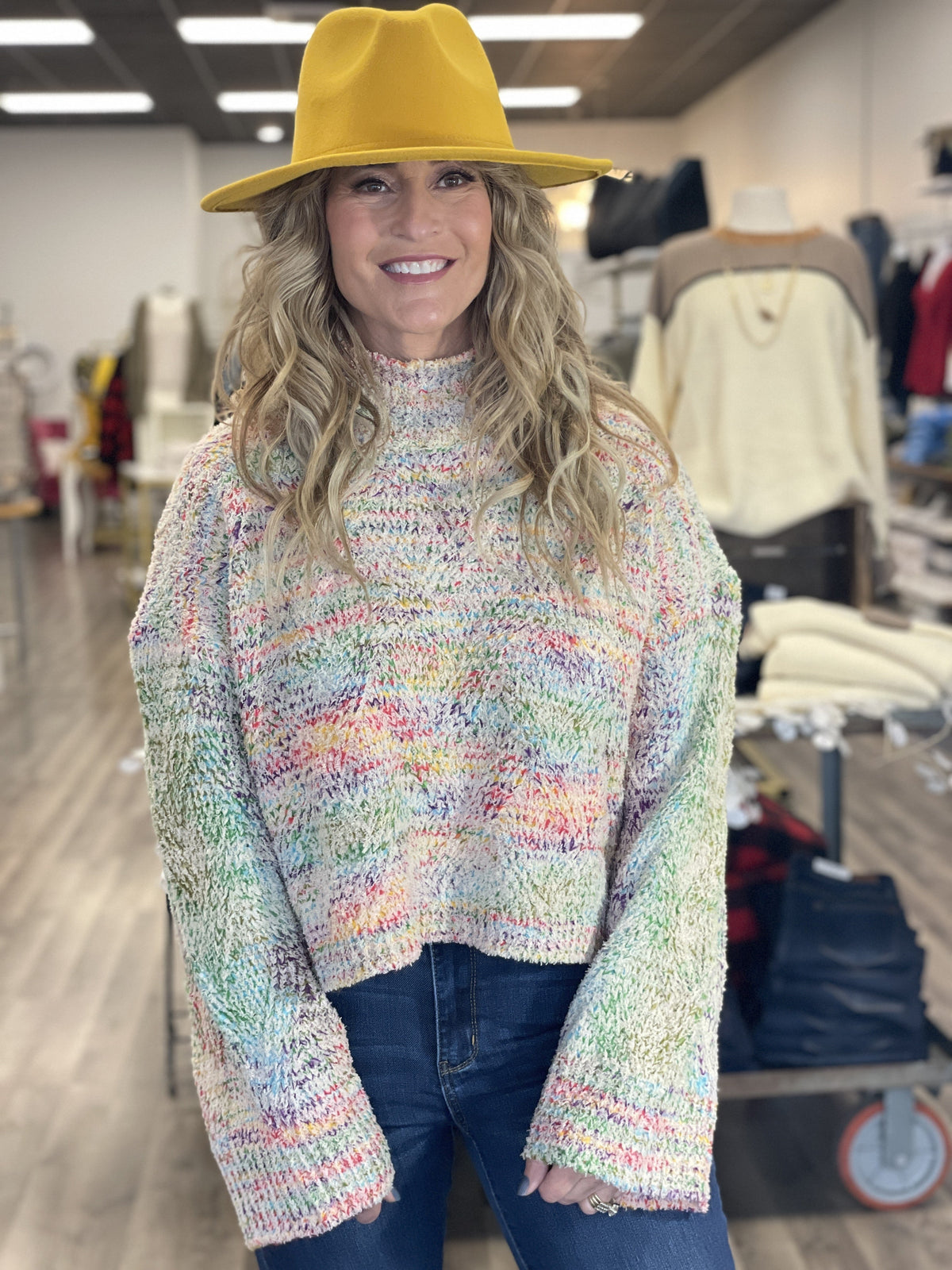 Pol Rainbow Sprinkles Sweater In 2 Colors *Final Sale*