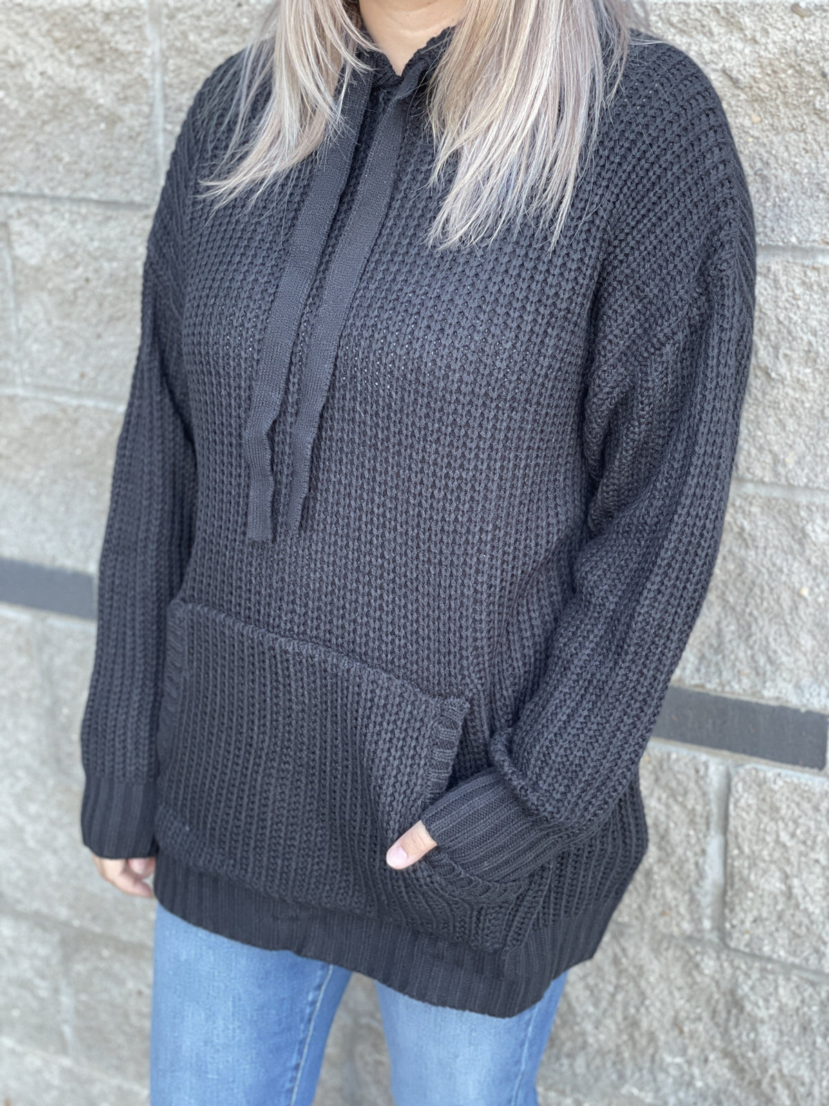Curvy Snuggly Knit Hoodie *Final Sale*