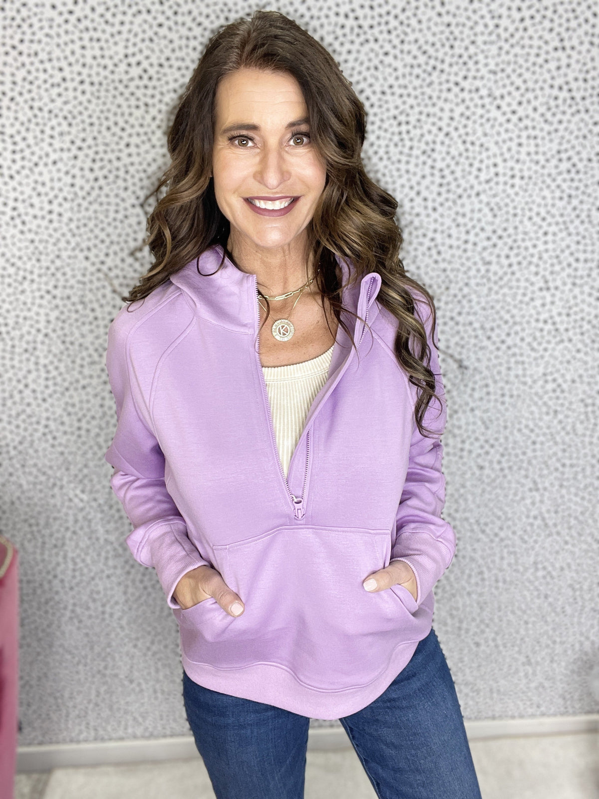 Absolutely Yes Half Zip Scuba Pullover Sweatshirt in Multiple Colors *Final Sale*