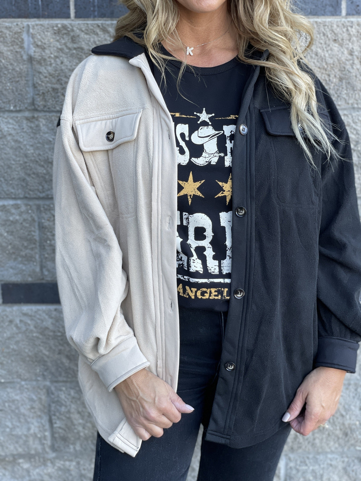 Oversized Split Personality Shirt Jacket *Final Sale*