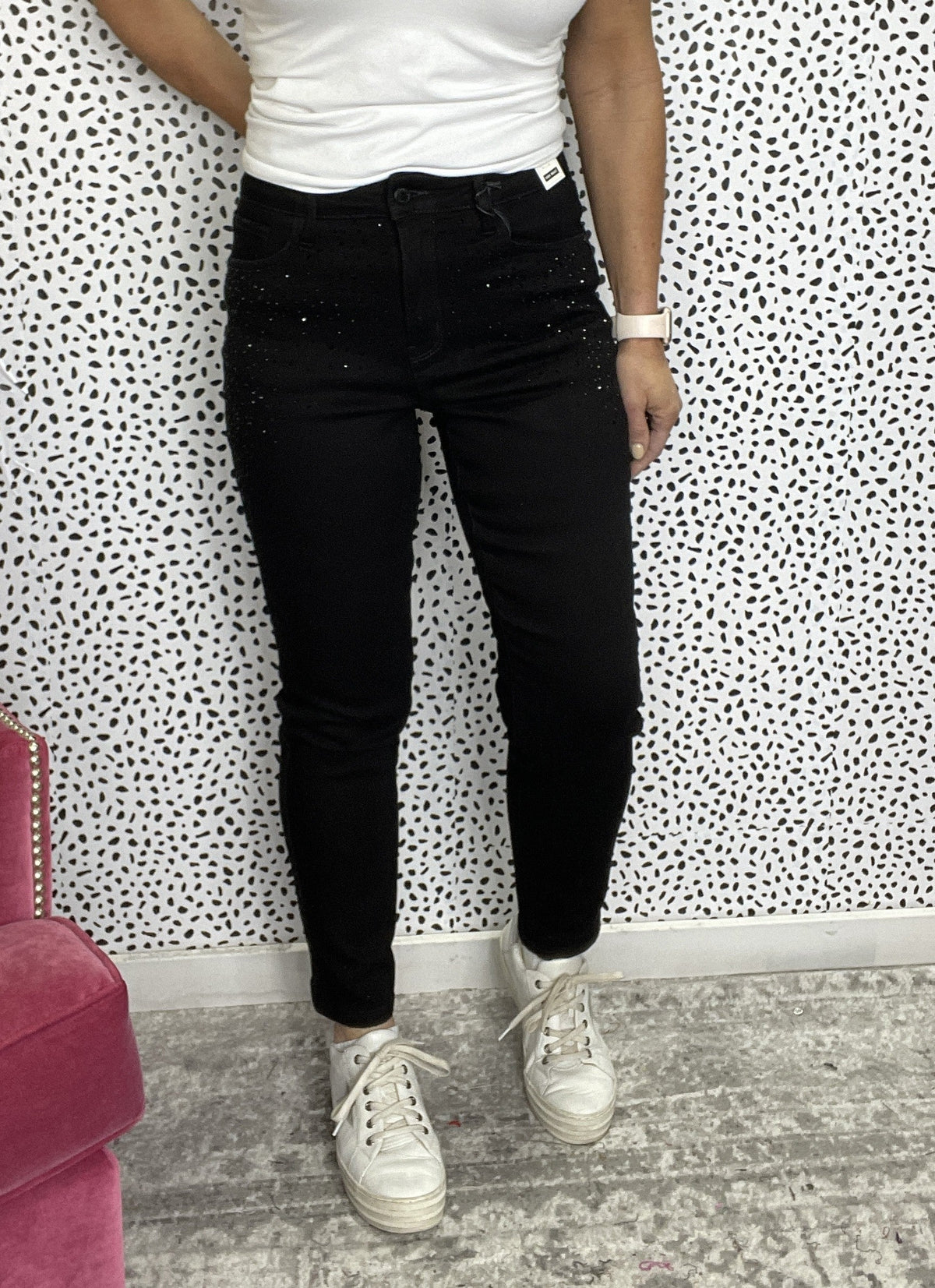 Judy Blue Gimme Bling Slim Fit Black Jeans 809 *Final Sale*