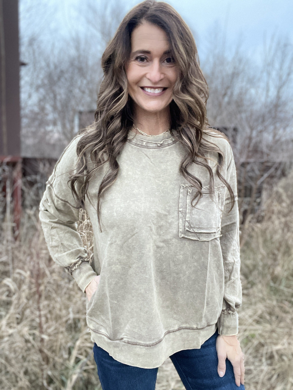 Frosted Details Casual Pullover Crewneck 3.0 In 6 Colors *Final Sale*