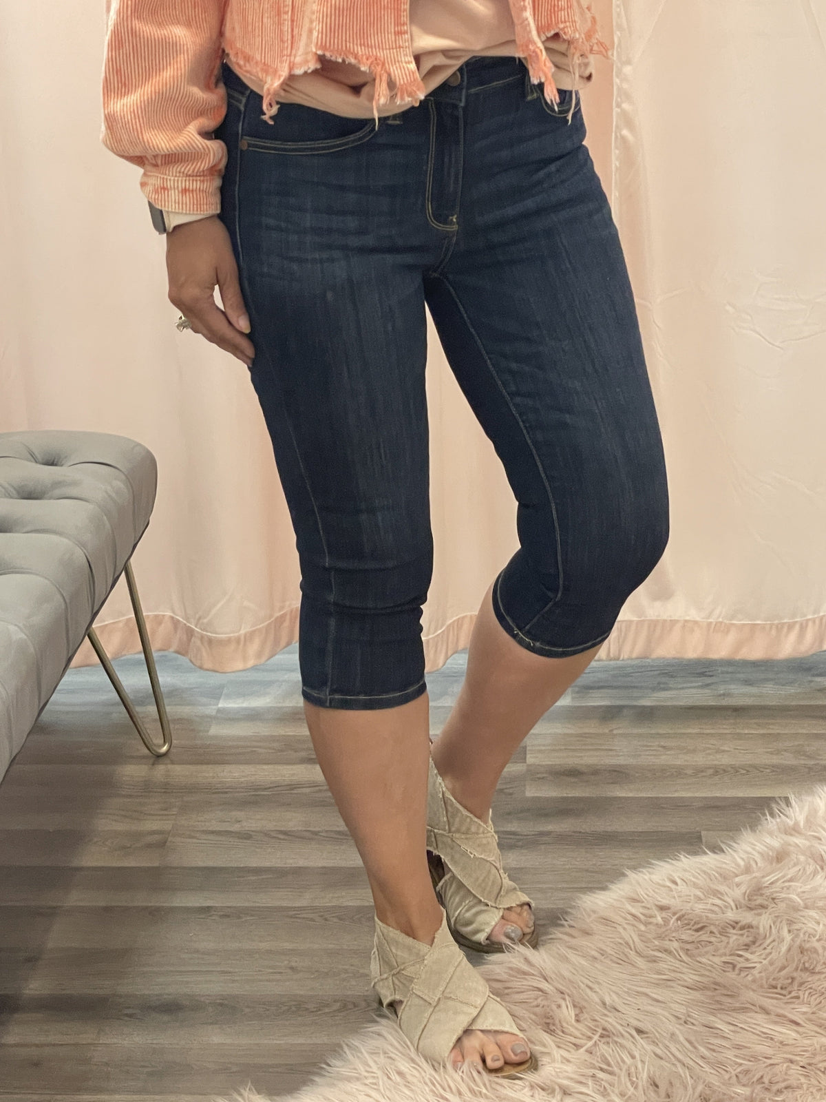 Judy Blue Jasper Mid-Rise Capri Jeans 91R