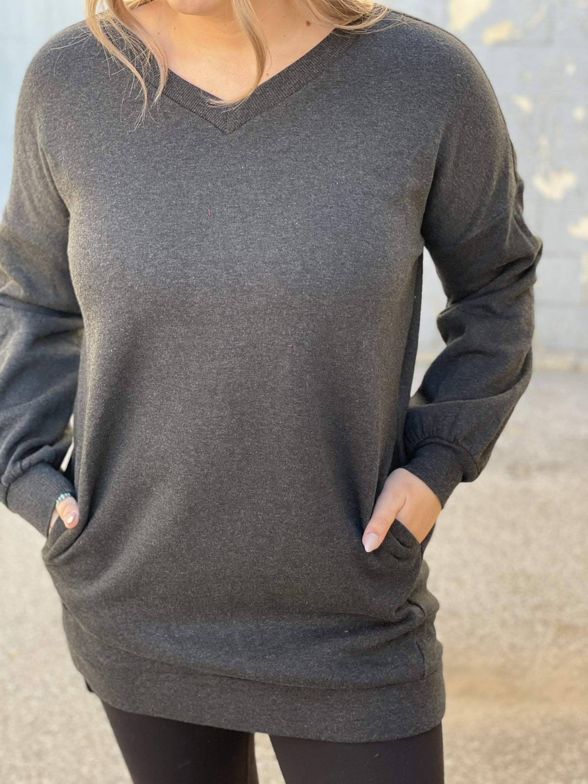 Newest Obsession Charcoal Sweatshirt *Final Sale*