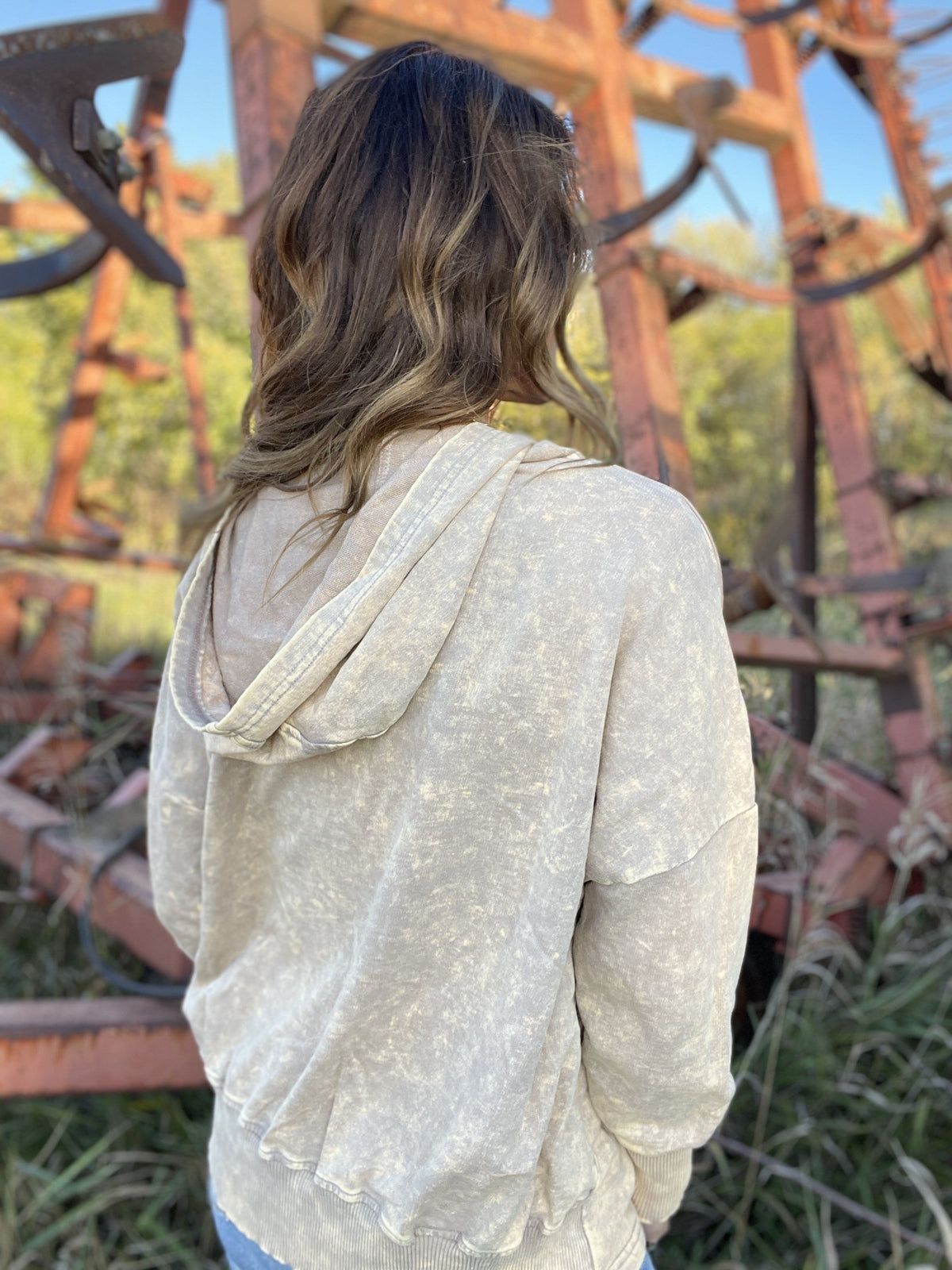 Casual Occasions Acid Wash Kangaroo Pocket Hoodie In 4 Colors *Final Sale*