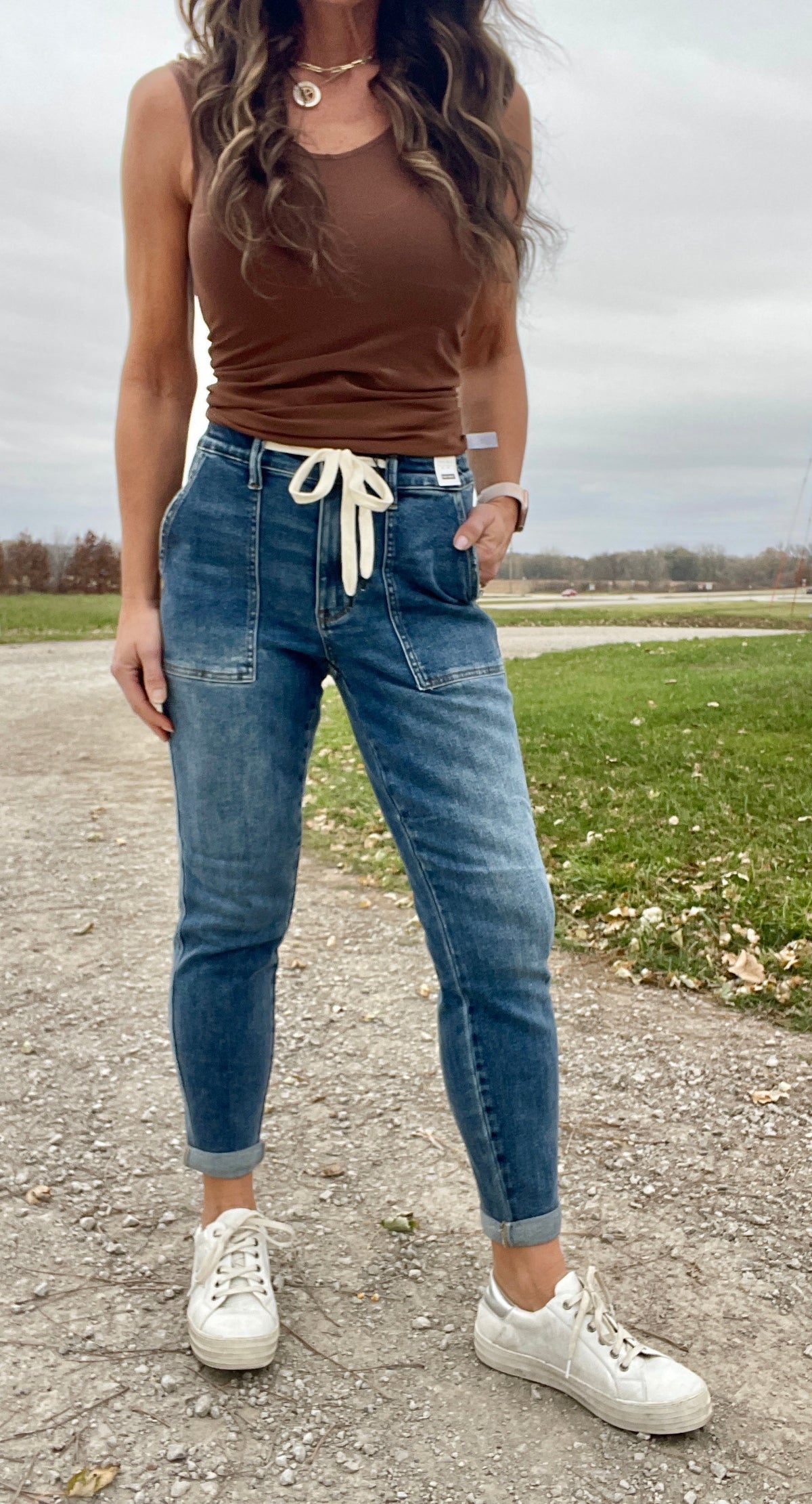 Judy Blue Paxton Denim Joggers Medium Wash
