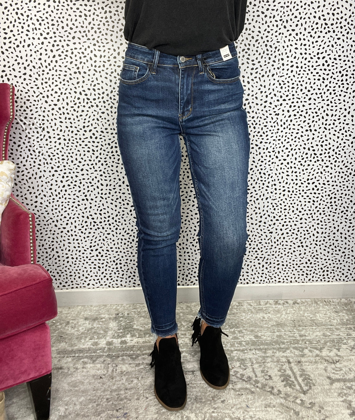 Judy Blue Patricia High Rise Release Hem Jeans-704