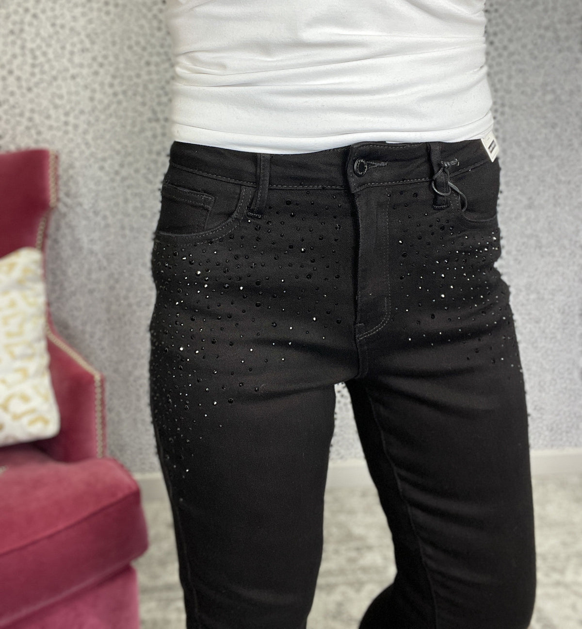 Judy Blue Gimme Bling Slim Fit Black Jeans 809 *Final Sale*