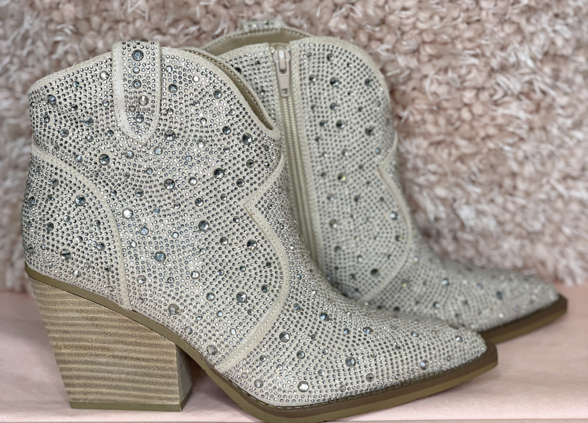 Kady Taupe Sparkle Bootie
