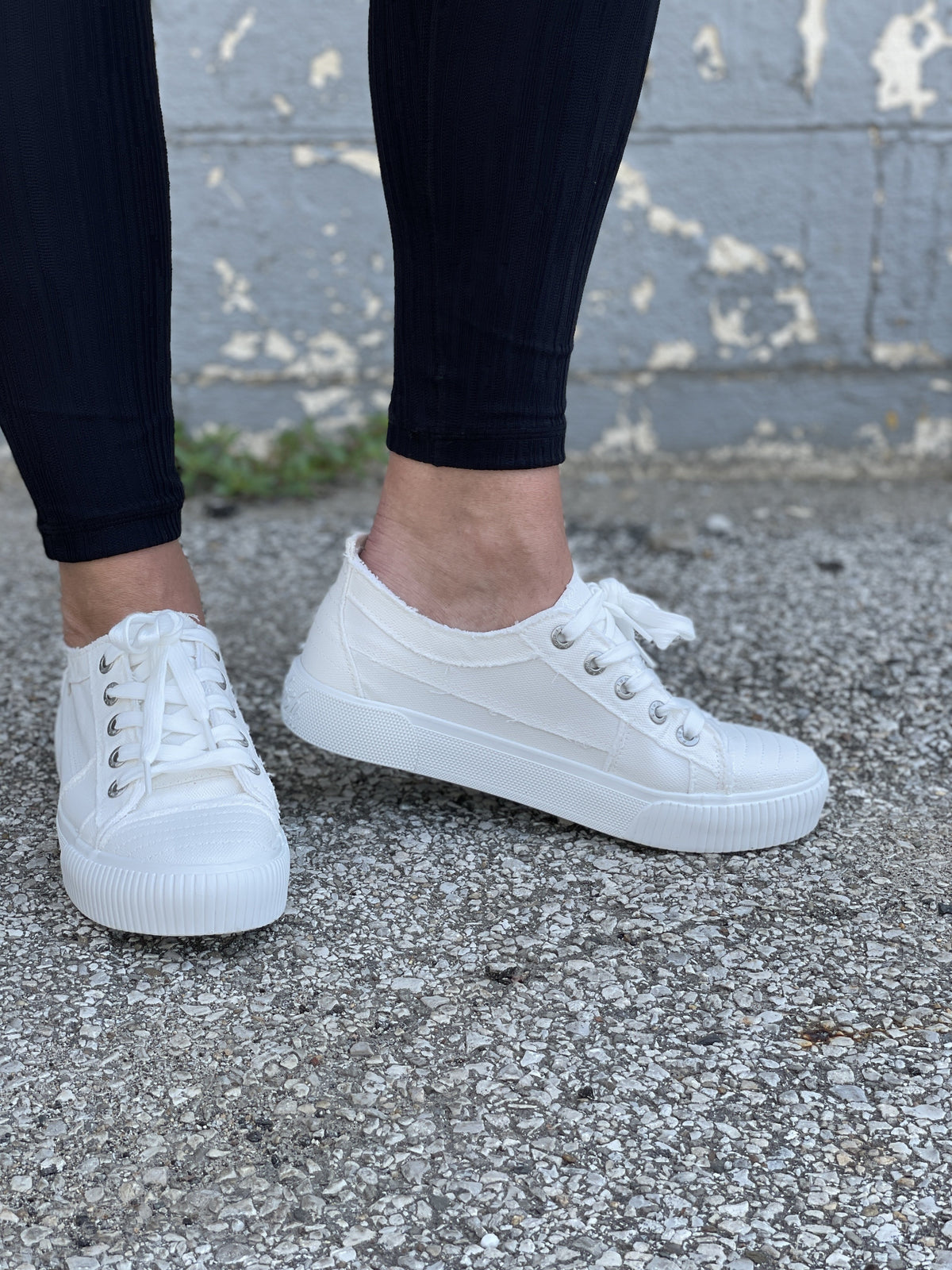 Blowfish Clay White Twill Sneakers *Final Sale*