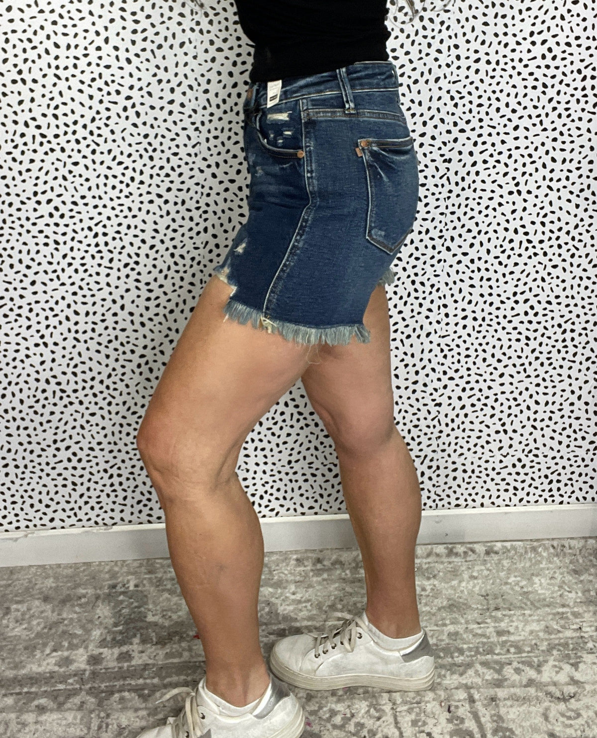 Judy Blue Mindy High Waist Rigid Stretch Fray Hem Shorts 257