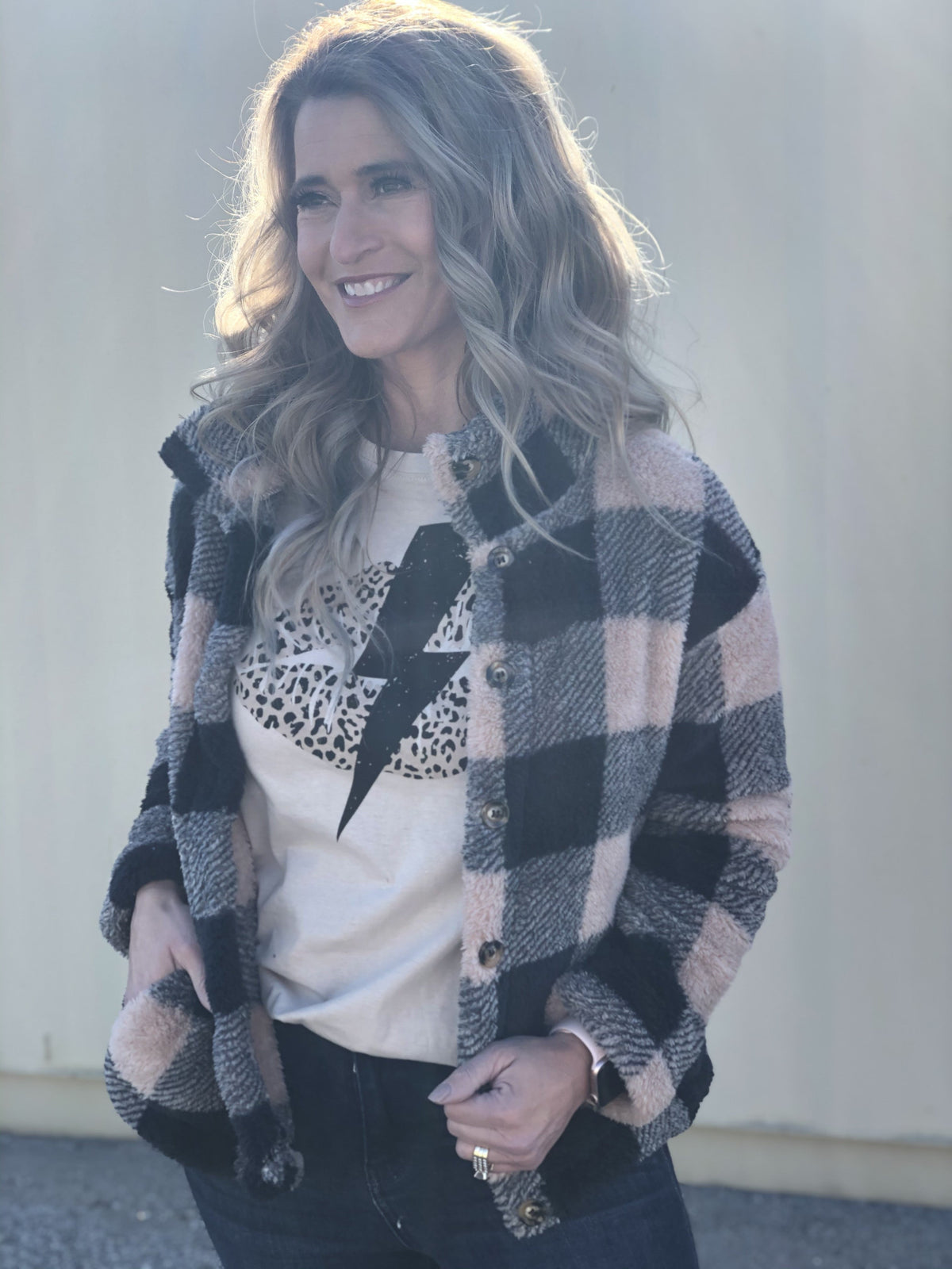 Got Me Plaid Sherpa Jacket