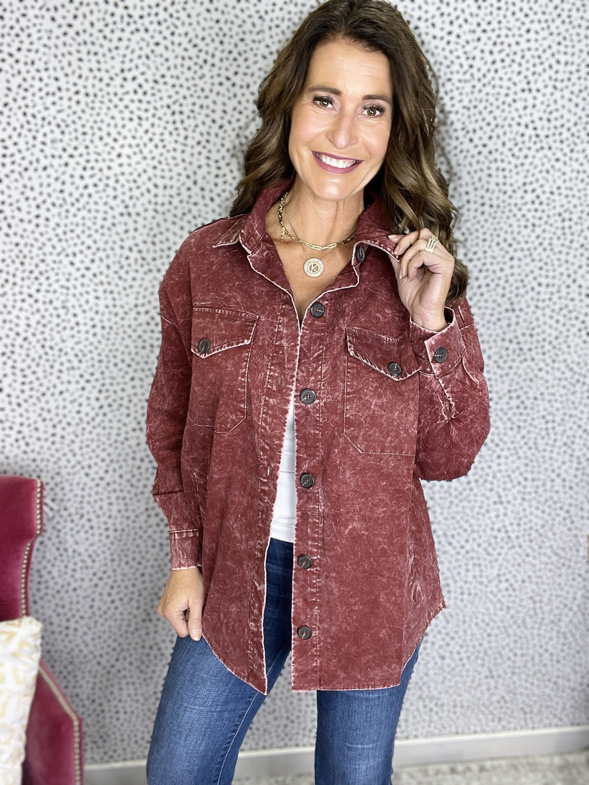 Ice Washed Oversized Shirt In 8 Colors *Final Sale*