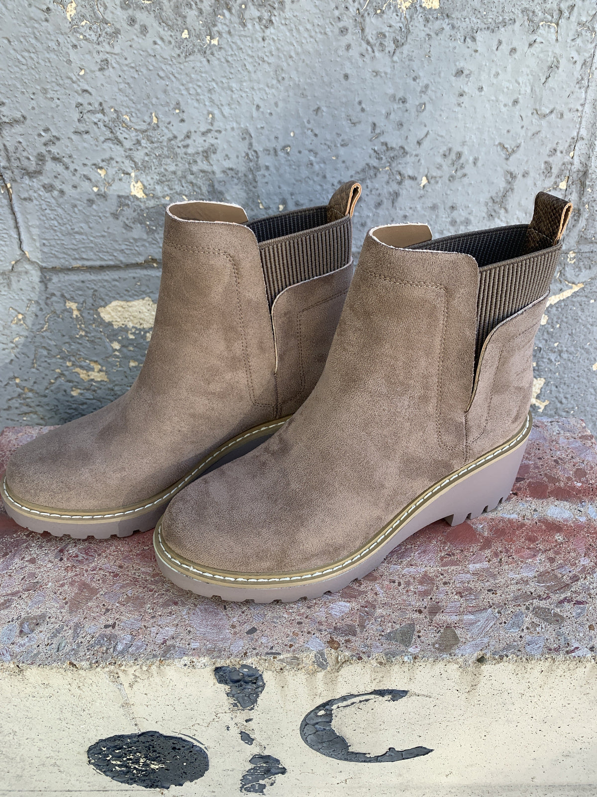Corky's Hey Girl Basic Bootie In Taupe & Grey *Final Sale*