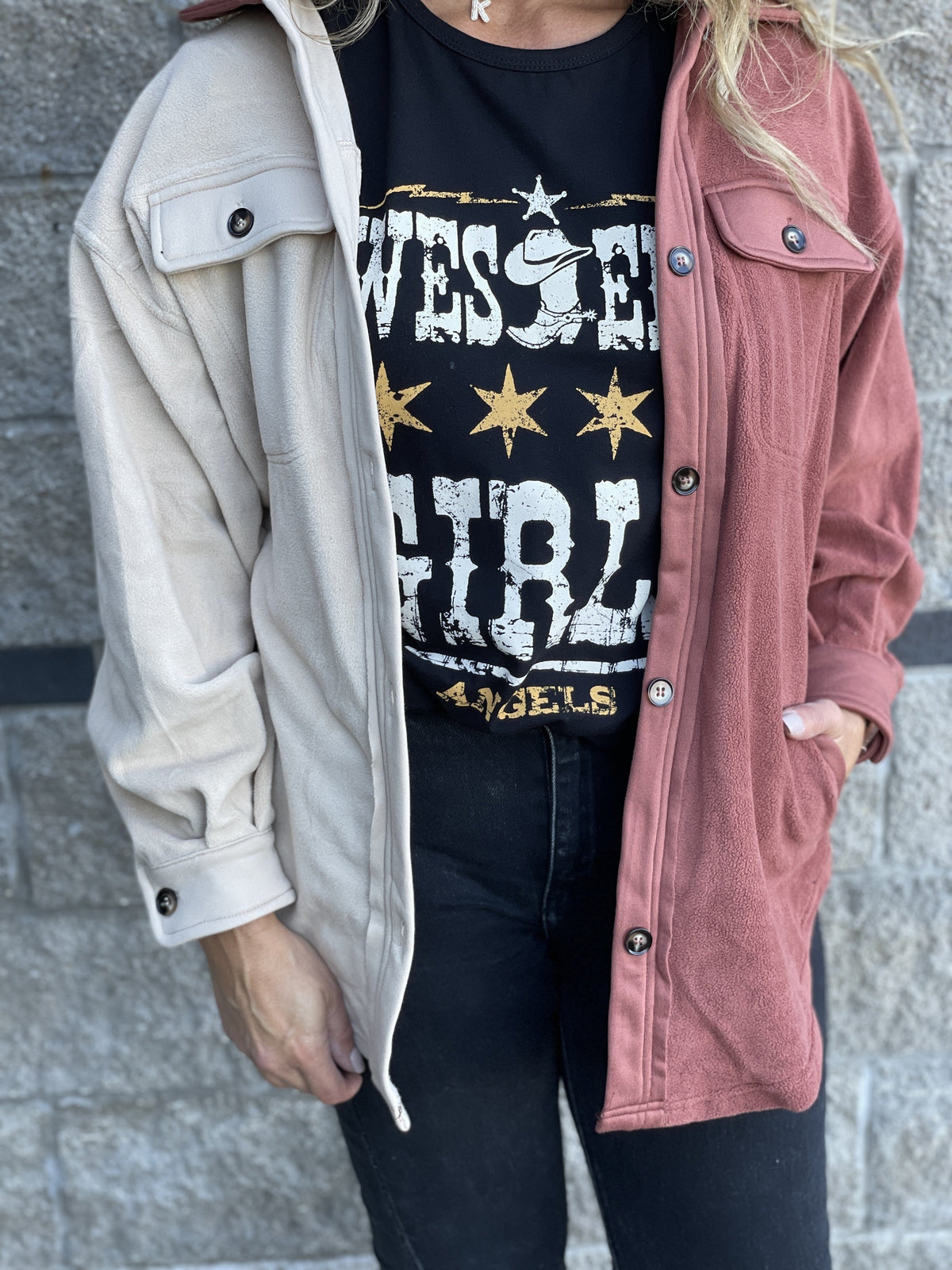 Oversized Split Personality Shirt Jacket *Final Sale*