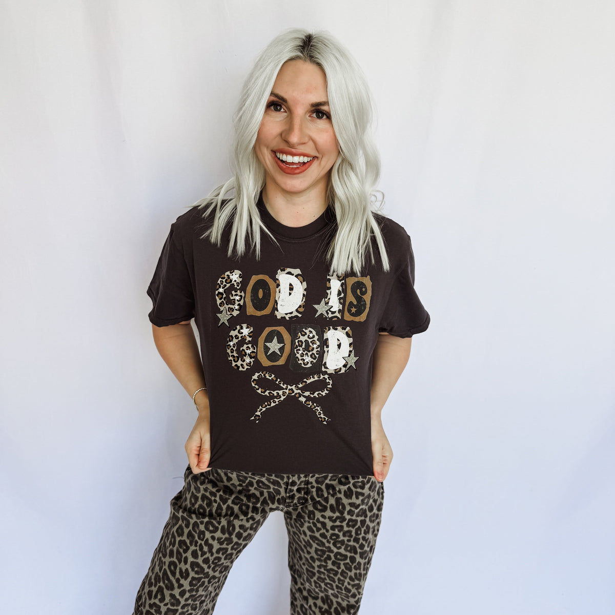 Pre-Order Leopard God Is Good Graphic Tee *Final Sale*