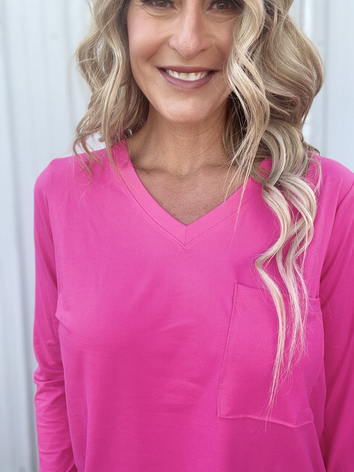 Unforgettable Love Long Sleeve in Fuchsia *Final Sale*