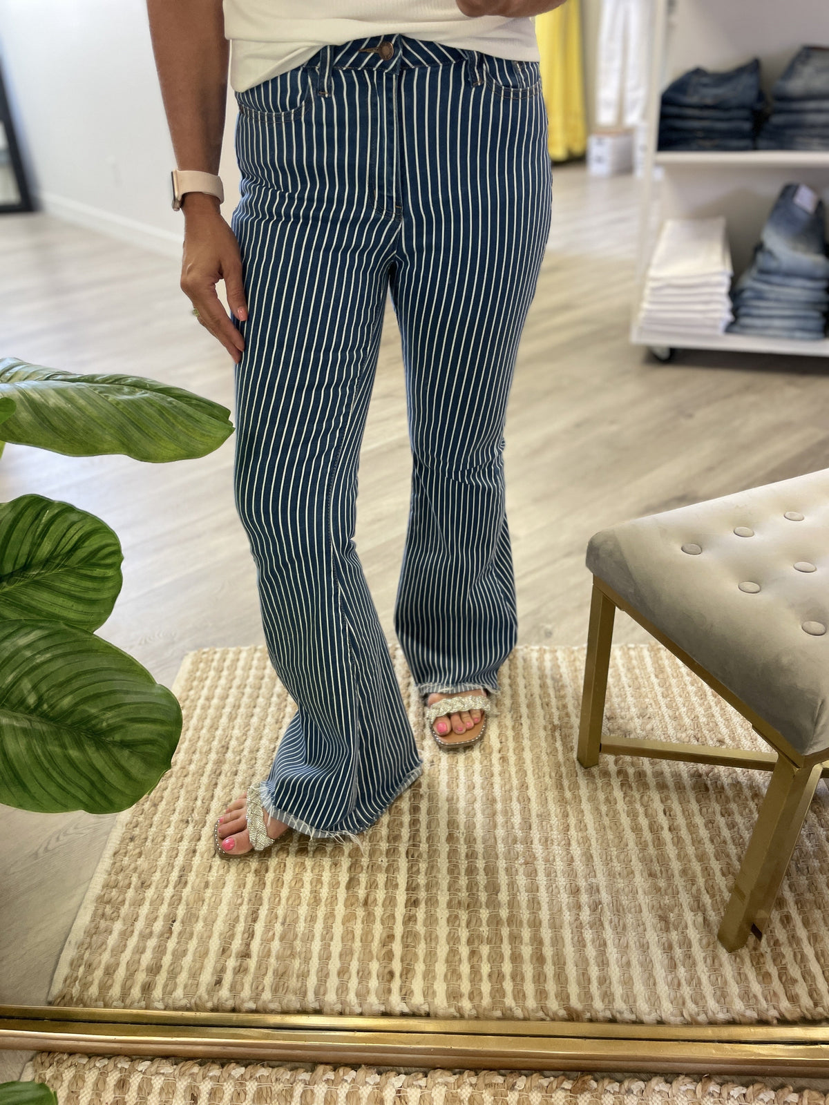 Judy Blue Paige Pin Stripe Super Flares 230 *Final Sale*