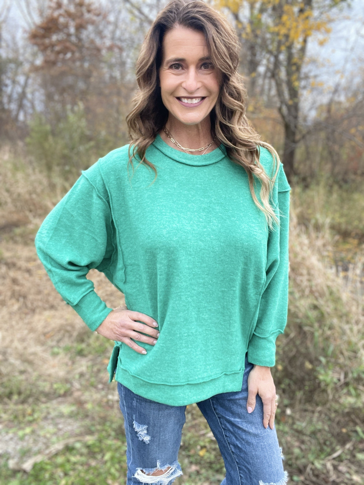 Soft Touch Brushed Sweater Top