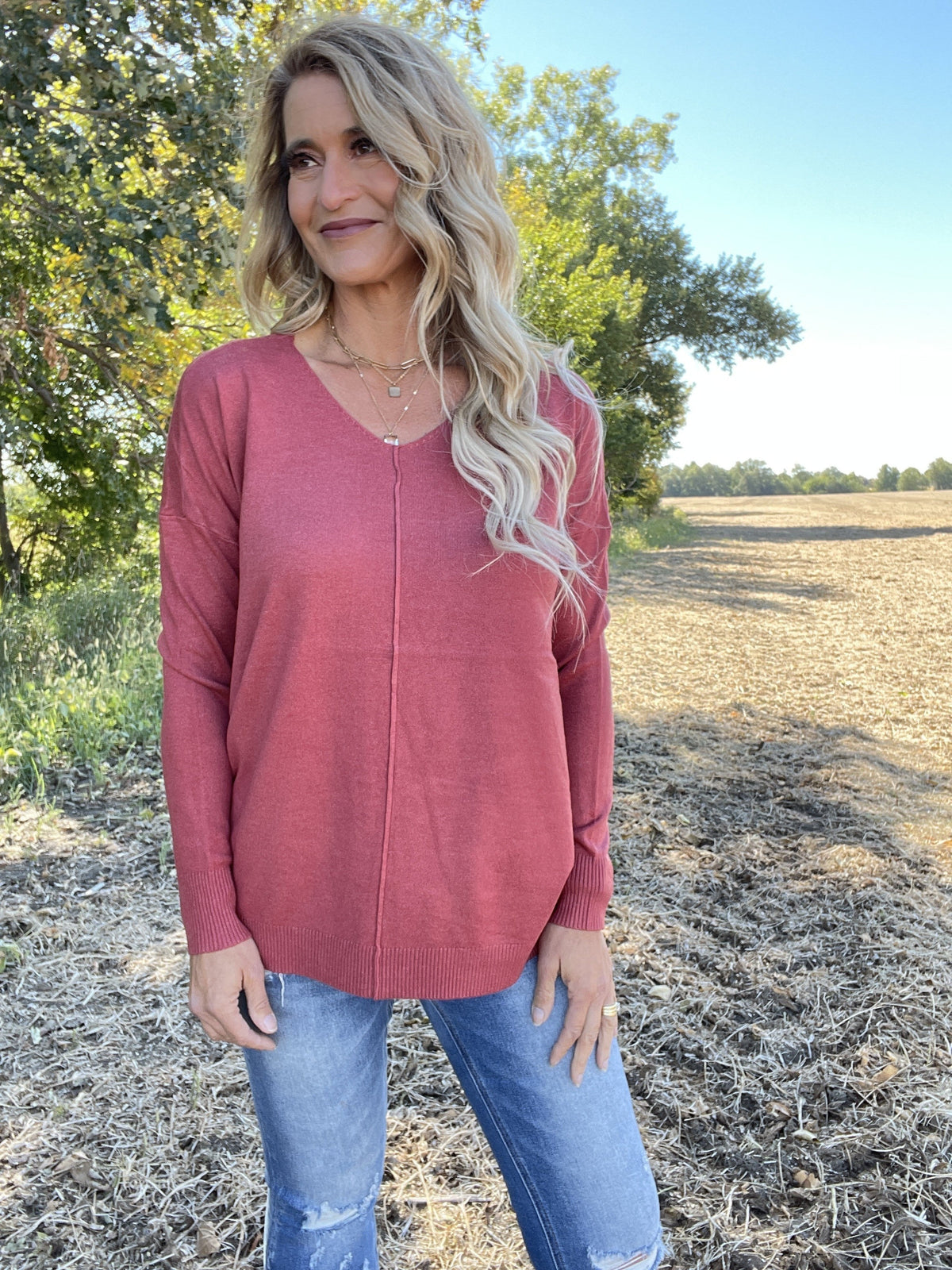 Keep On Dreaming Seamed Sweater *Final Sale*