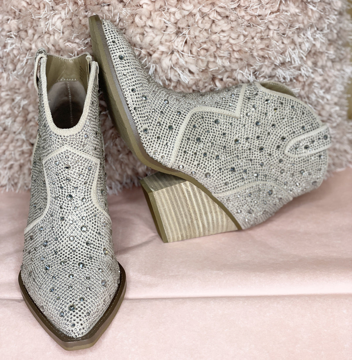Kady Taupe Sparkle Bootie