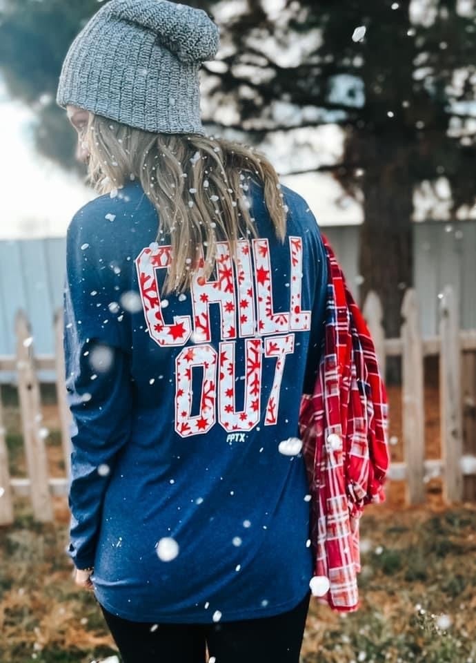 Chill Out Snowman LS Tee *Final Sale*
