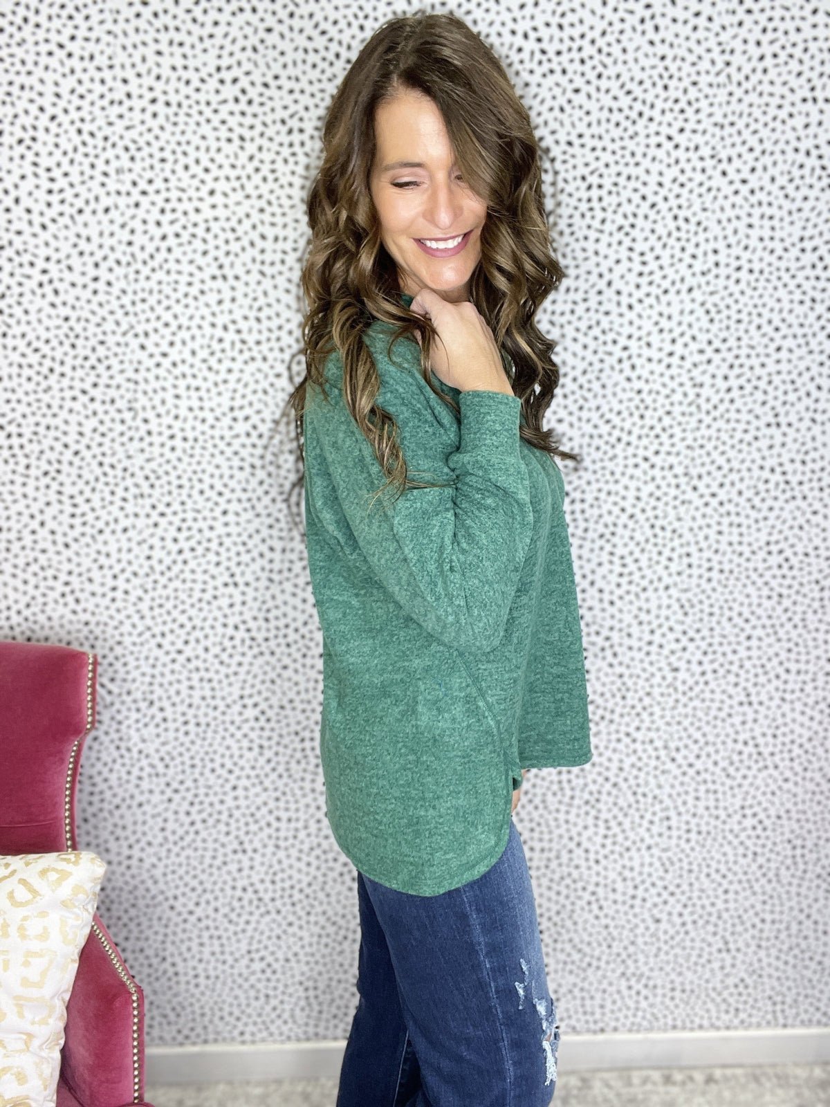 So Many Choices Brushed Henley Top In 4 Colors *Final Sale*