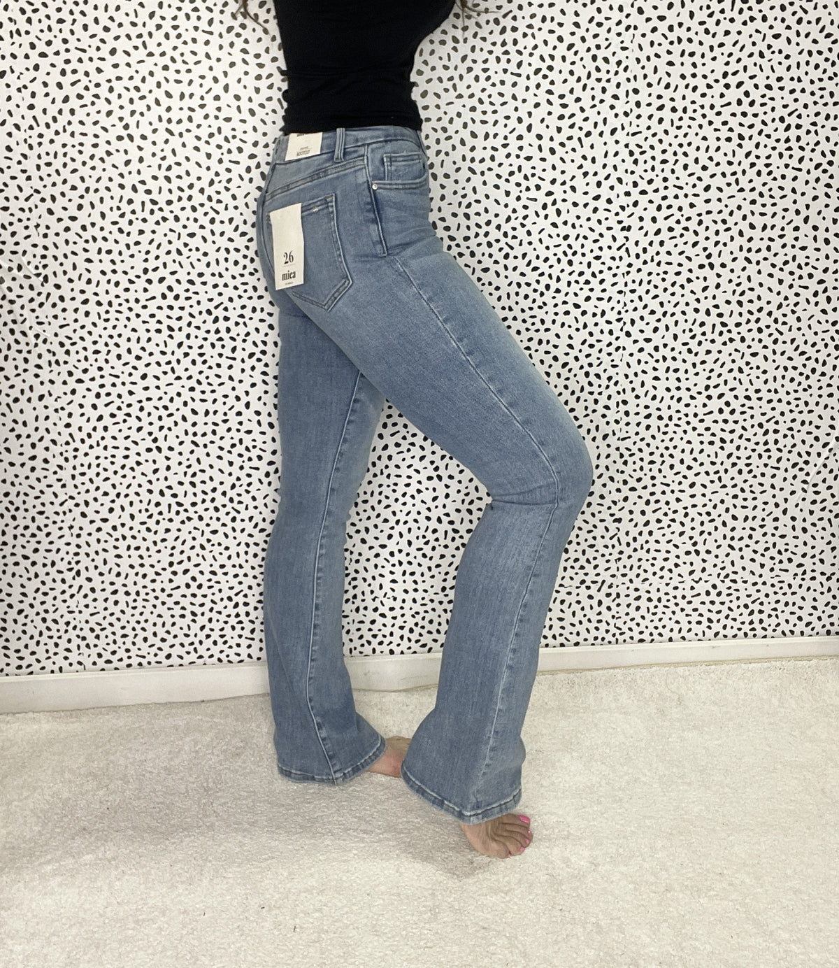 Mica Light Wash Quincie Non Distress Bootcut 167