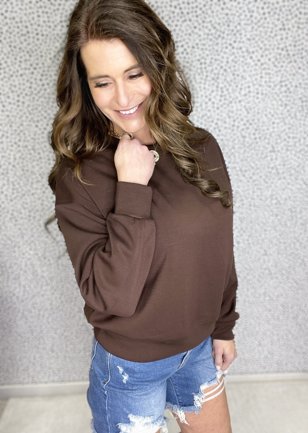Absolutely Yes Scuba Crewneck Sweatshirt In Five Colors *Final Sale*