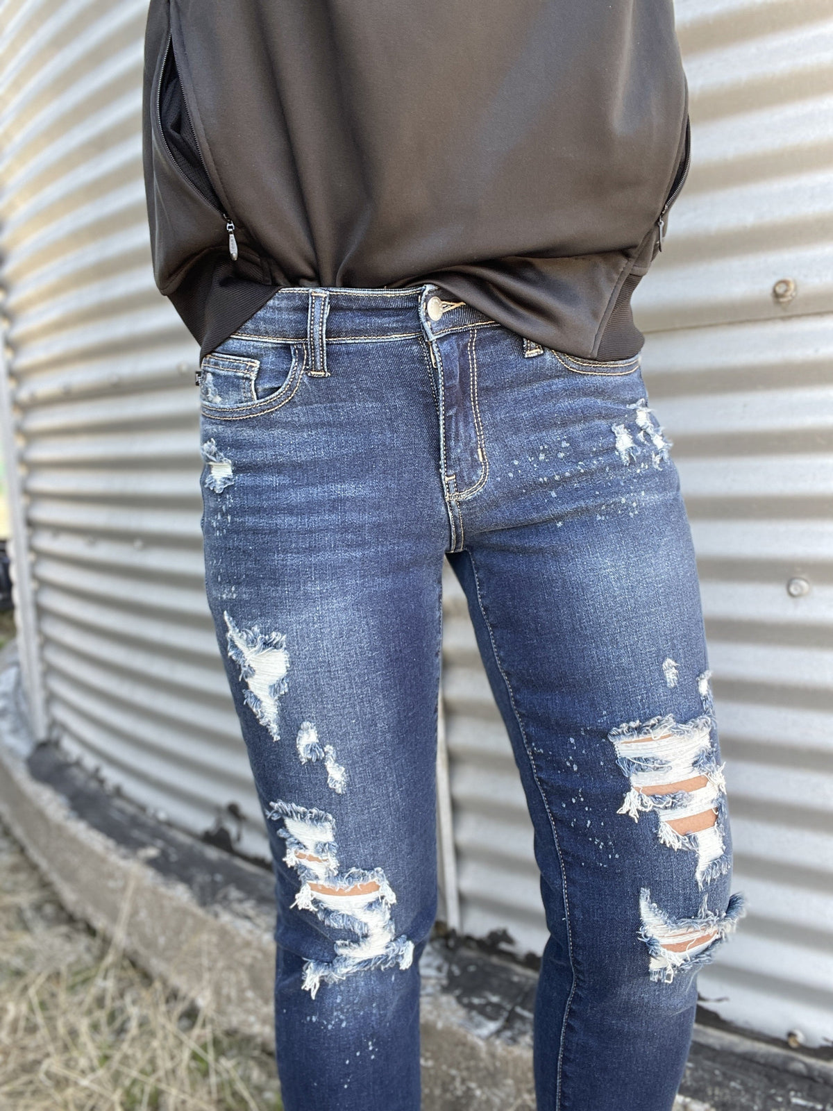Judy Blue Shannon Boyfriend Distressed Jeans 198