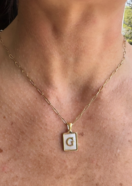 Ocean Drive Initial Necklace
