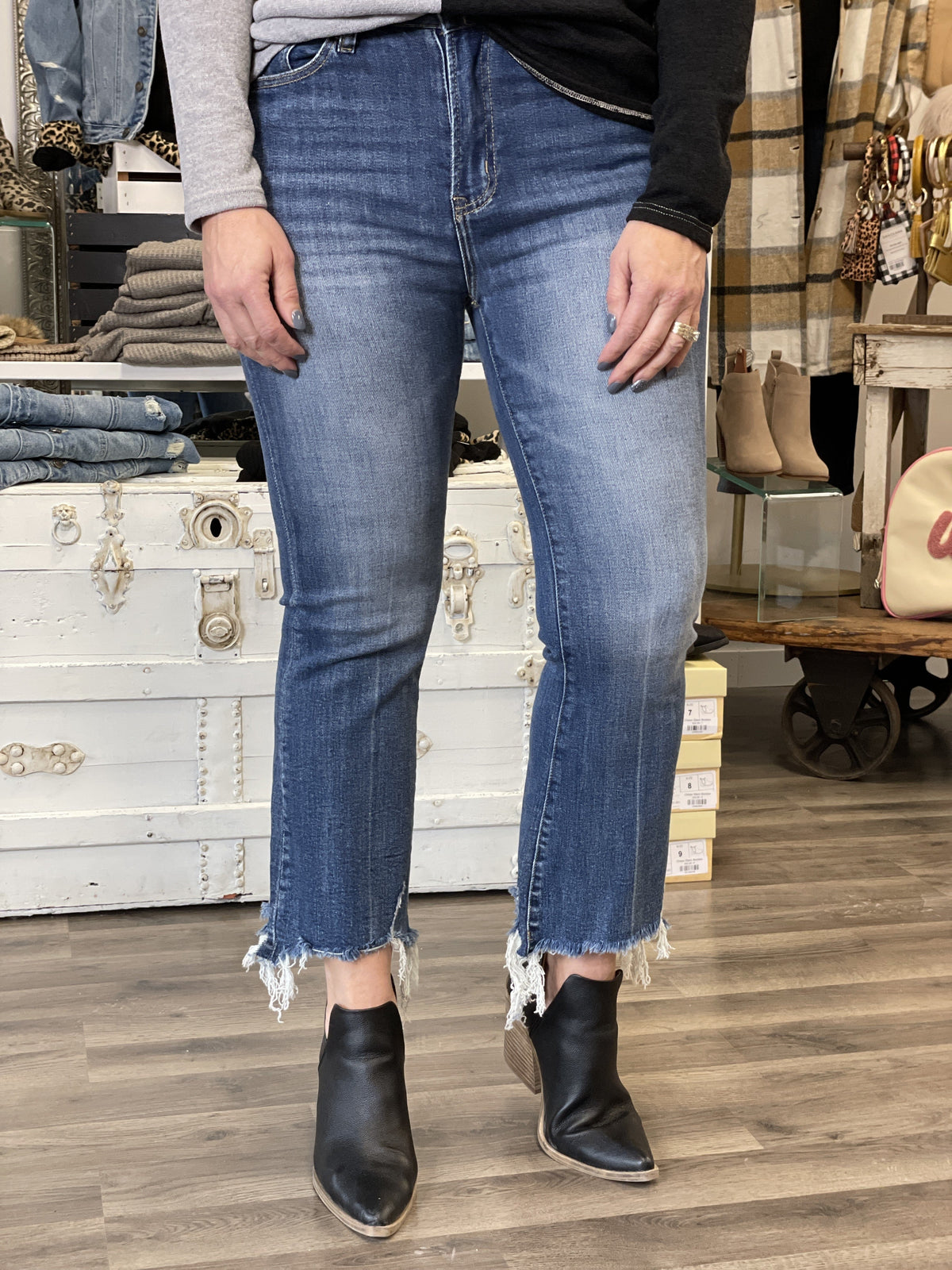 Risen Jodi Frayed Ankle Jean 59L *Final Sale*