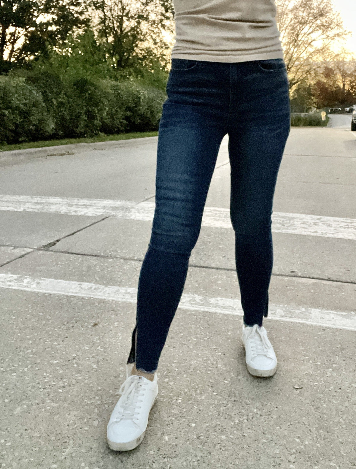 Judy Blue Rosia High Rise Side Slit Skinny Jeans 424