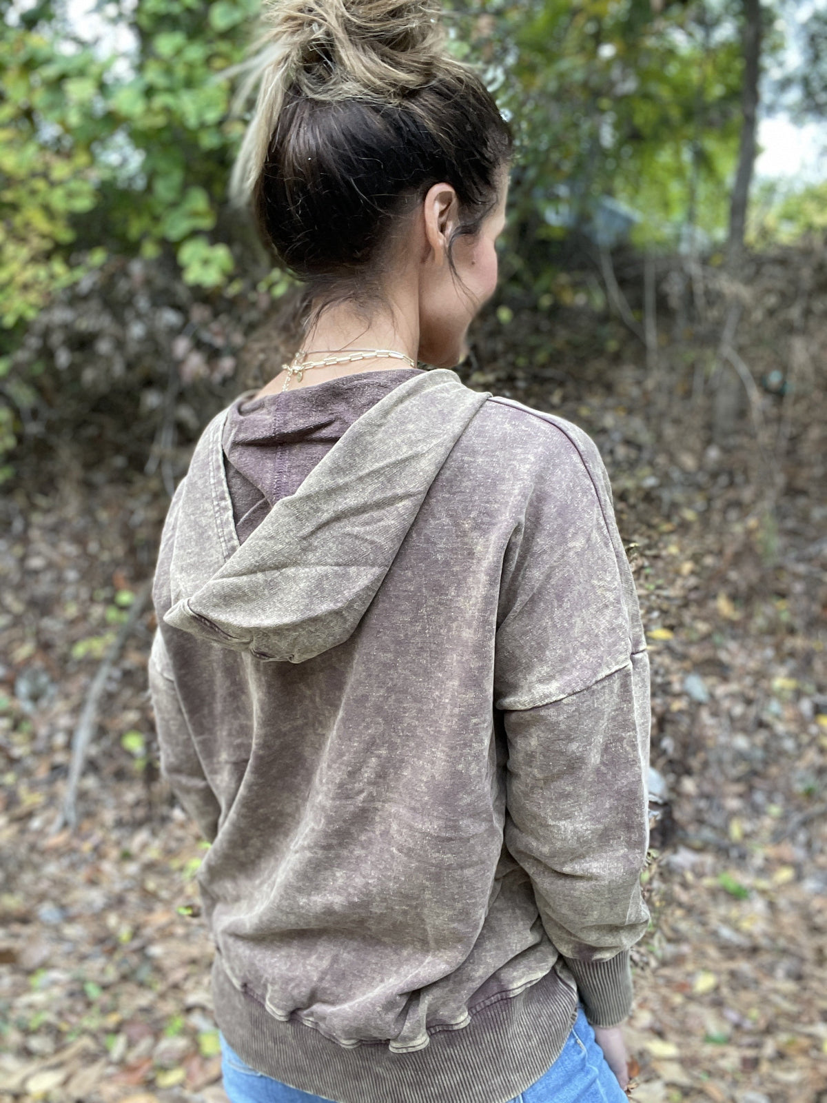 Casual Occasions Acid Wash Kangaroo Pocket Hoodie In 4 Colors *Final Sale*