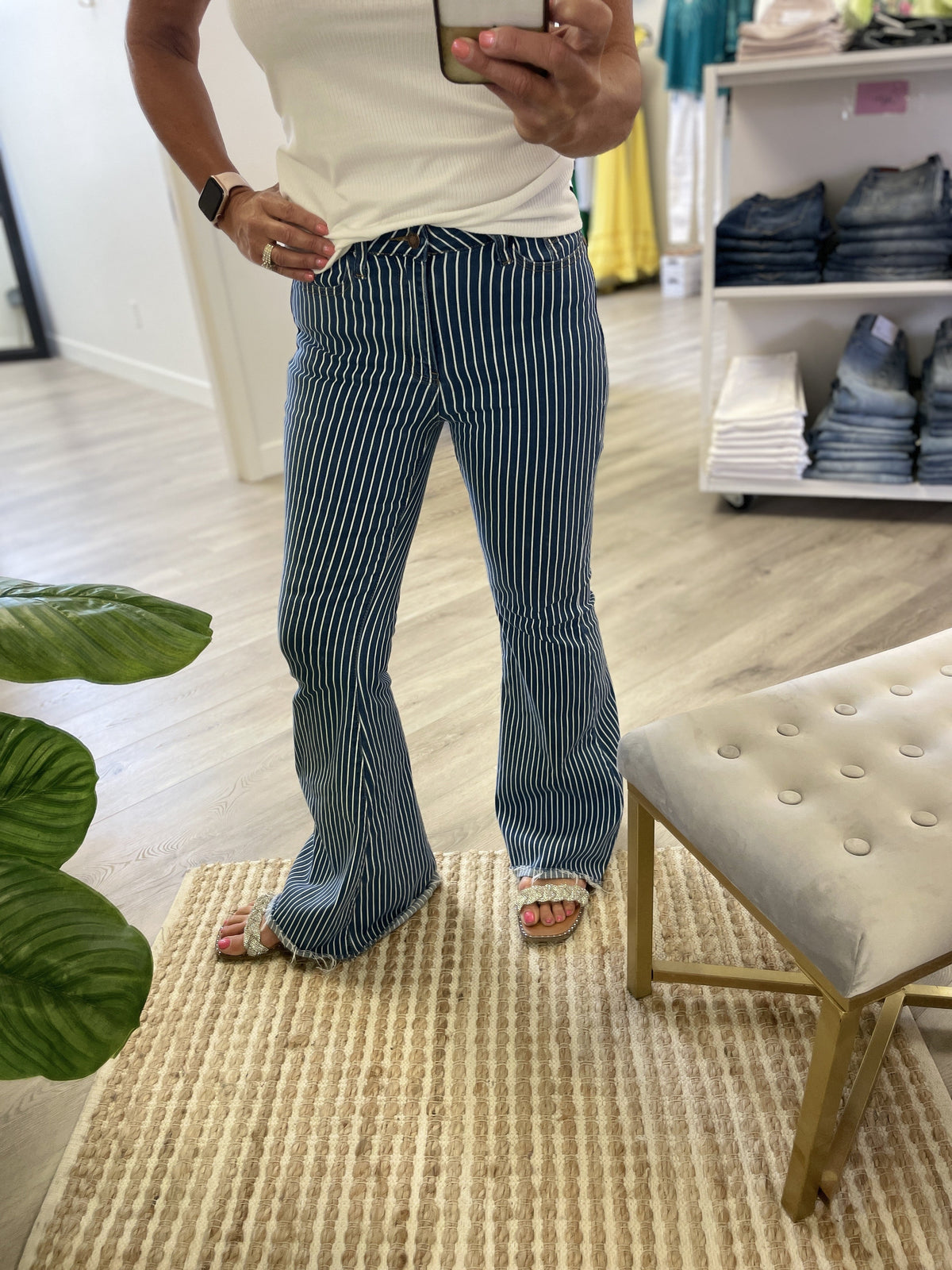 Judy Blue Paige Pin Stripe Super Flares 230 *Final Sale*