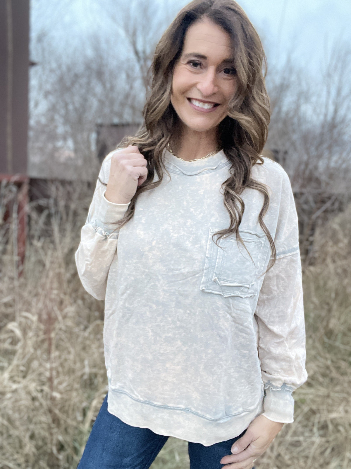 Frosted Details Casual Pullover Crewneck 3.0 In 6 Colors *Final Sale*