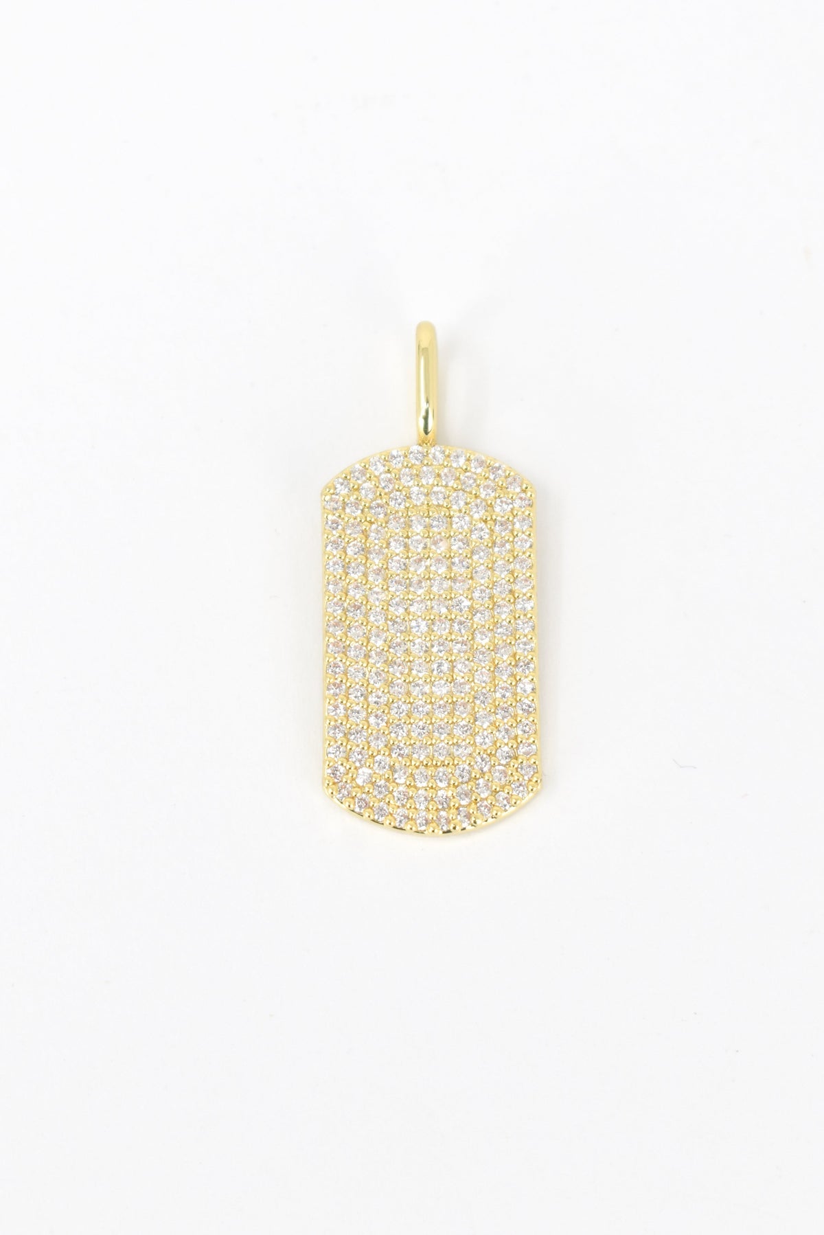 PREORDER Pave Crystal Dog Tag (Original Size) *Final Sale*