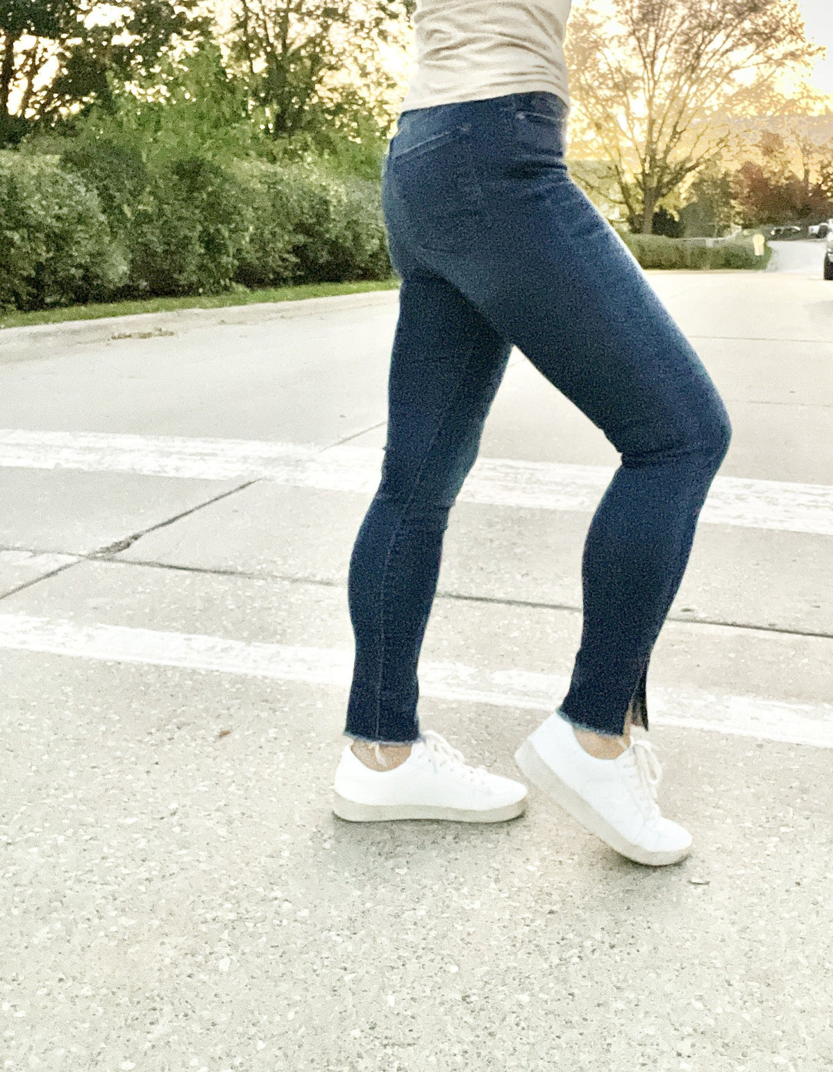 Judy Blue Rosia High Rise Side Slit Skinny Jeans 424