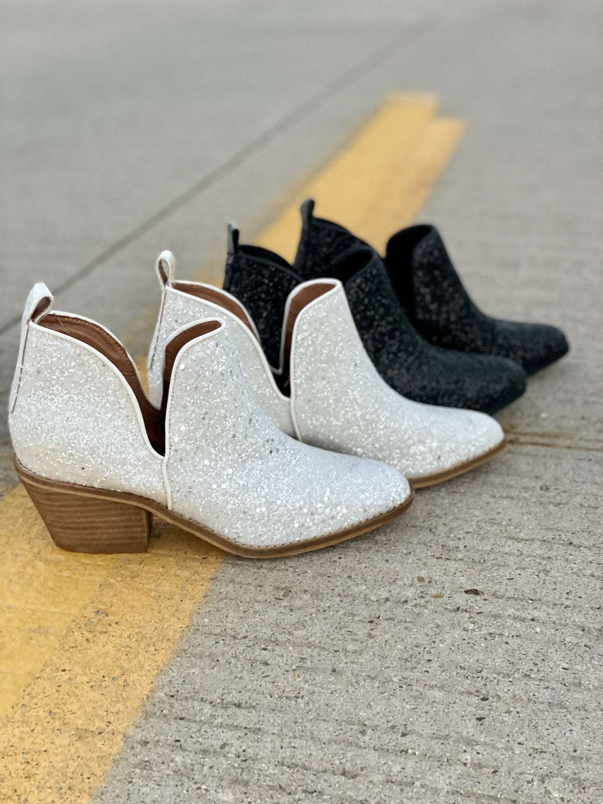 Glow-Up Glitter Booties