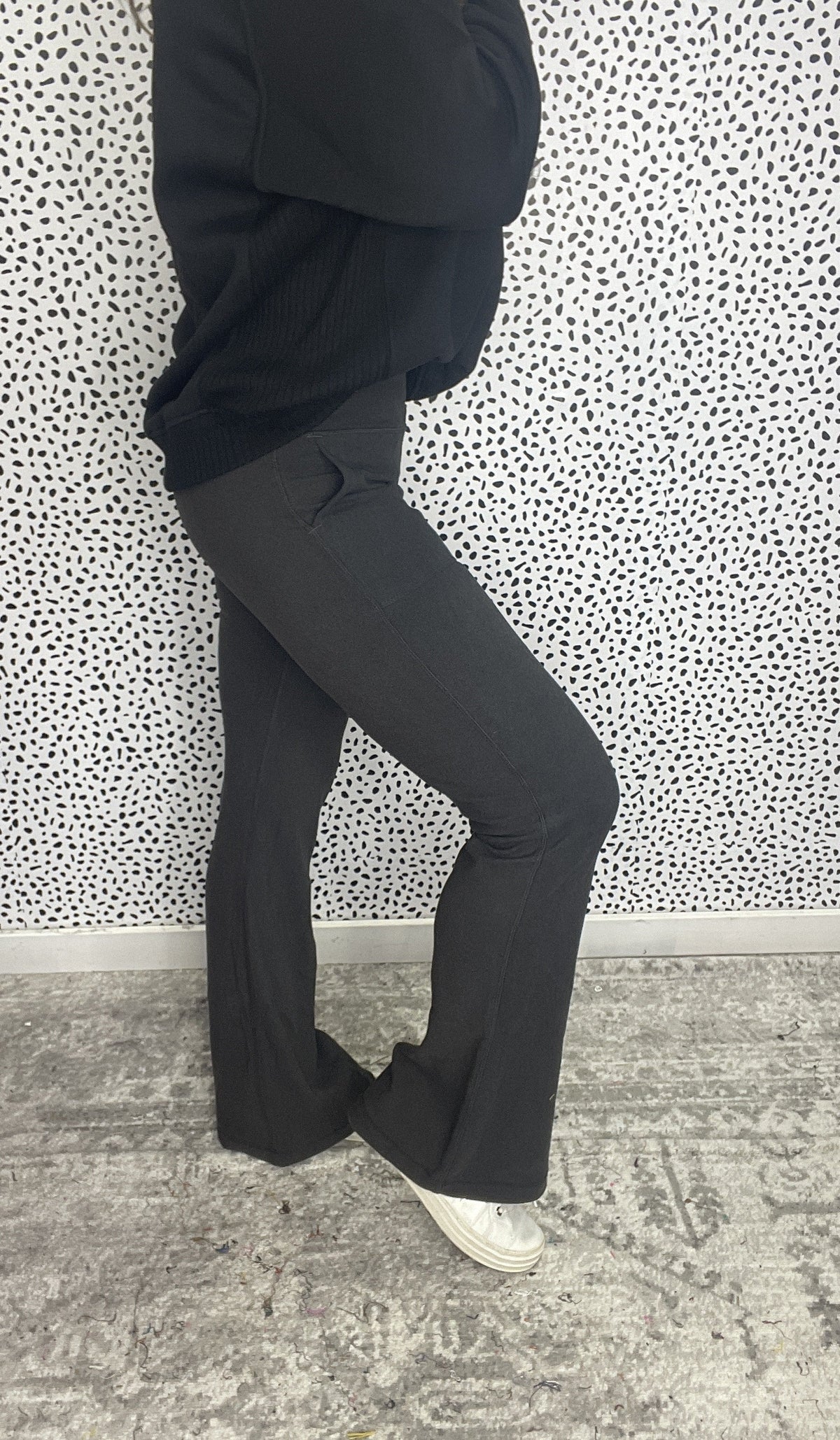 Luxi Rib Brushed High Rise Flare Legging Pant