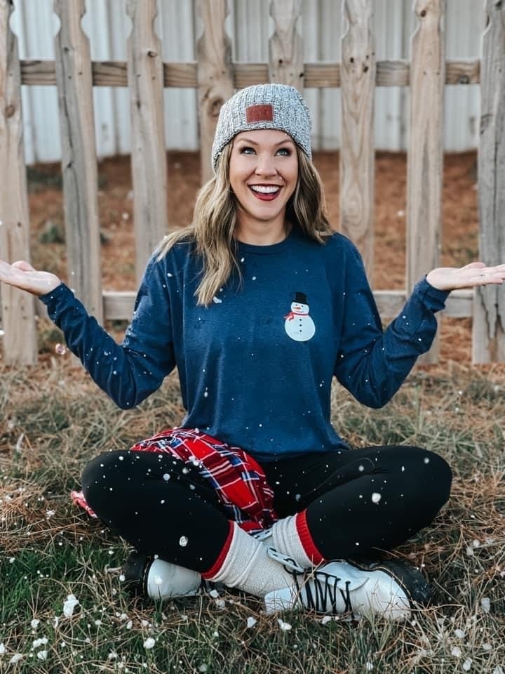 Chill Out Snowman LS Tee *Final Sale*