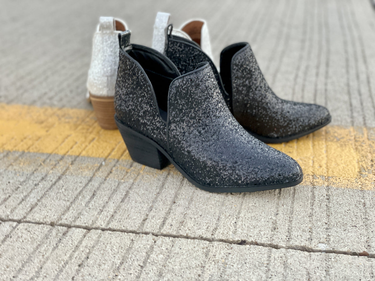 Glow-Up Glitter Booties