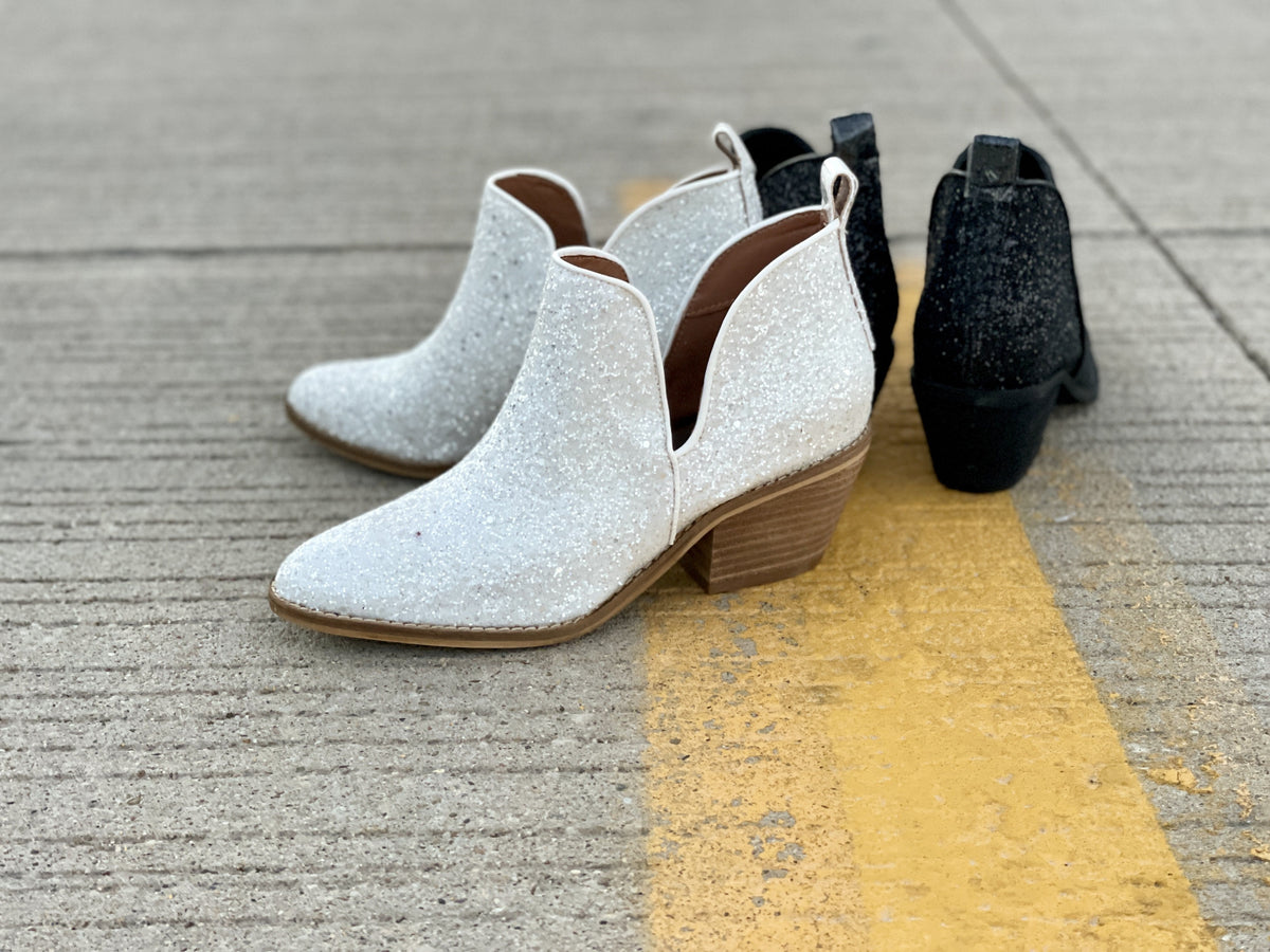 Glow-Up Glitter Booties