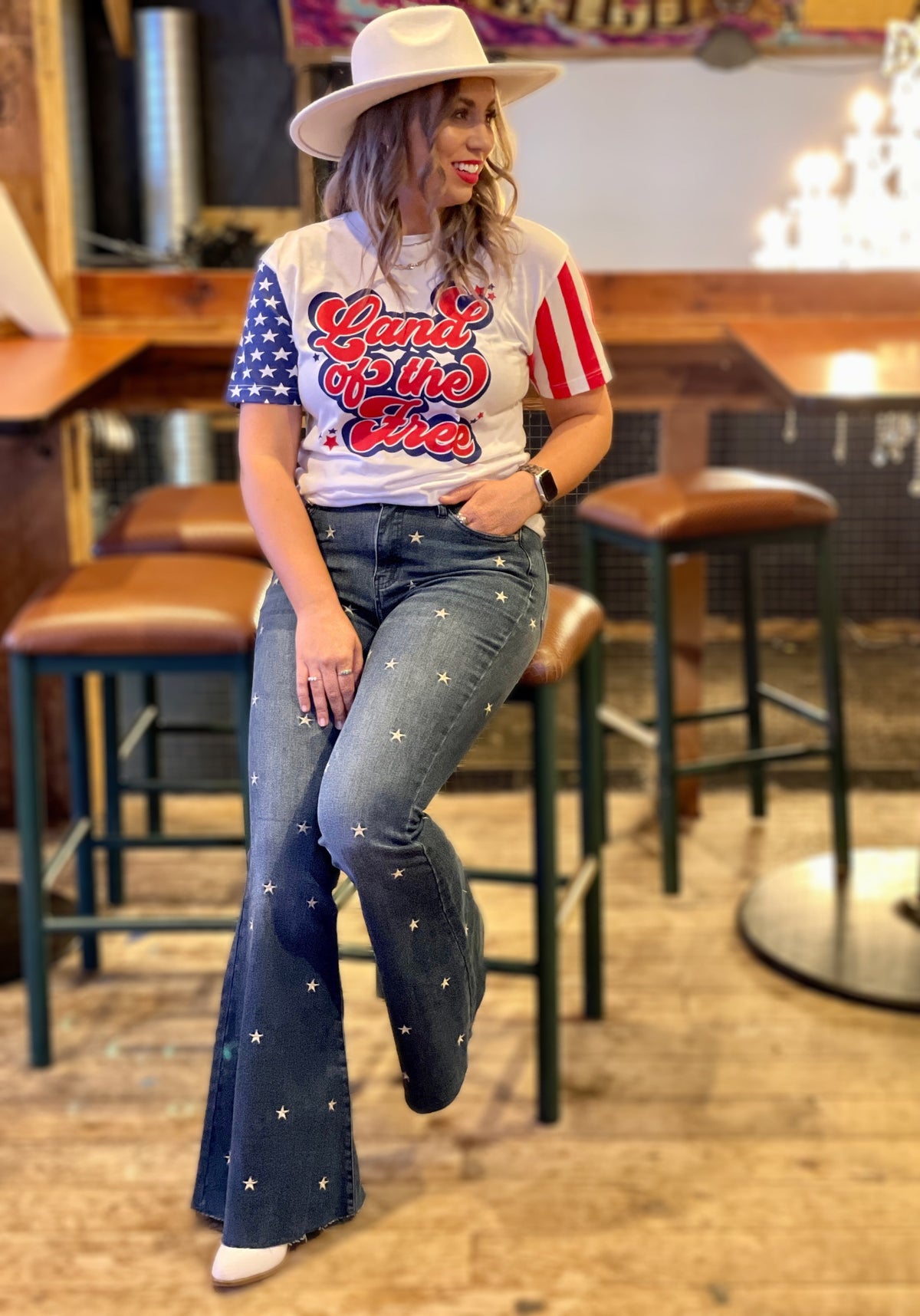 Judy Blue Sabrina Star Embroidery Super Flares *Final Sale*
