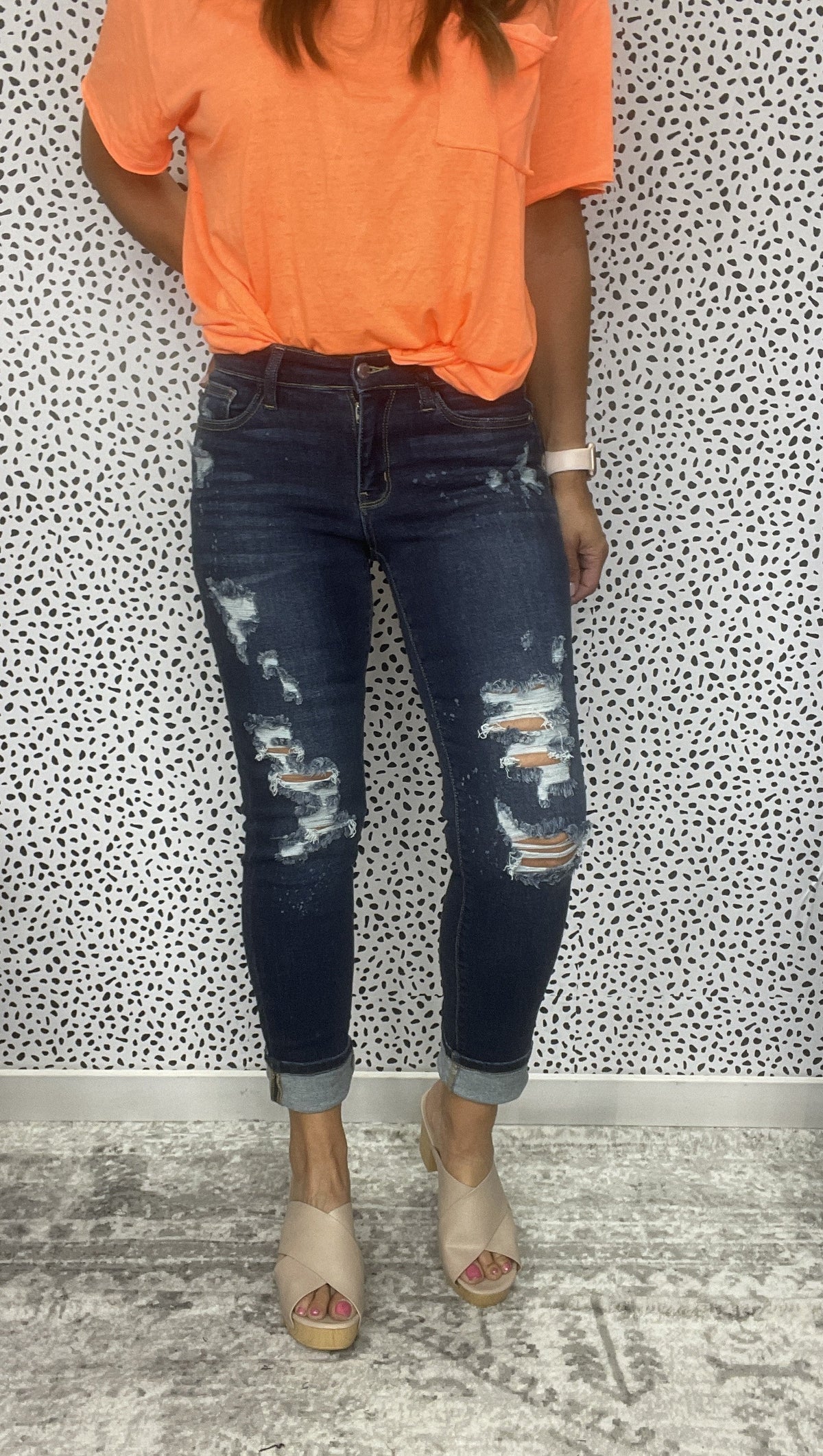Judy Blue Shannon Boyfriend Distressed Jeans 198