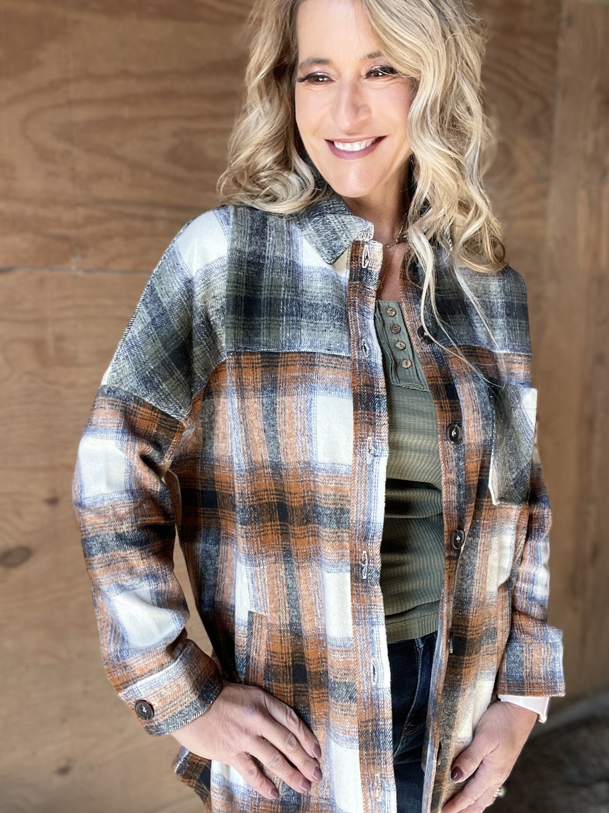Plaid Twofer Shacket *Final Sale*