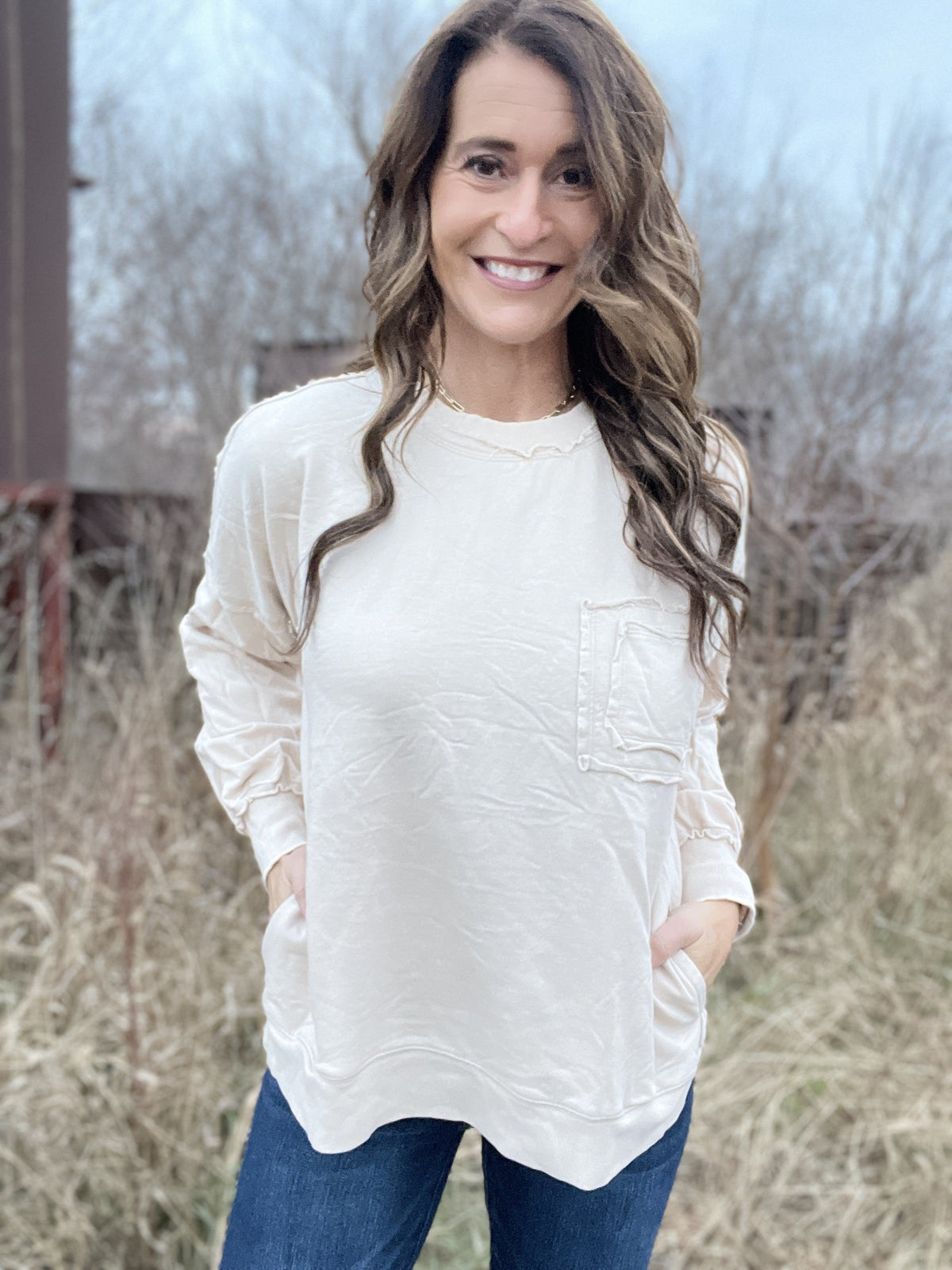 Frosted Details Casual Pullover Crewneck 3.0 In 6 Colors *Final Sale*