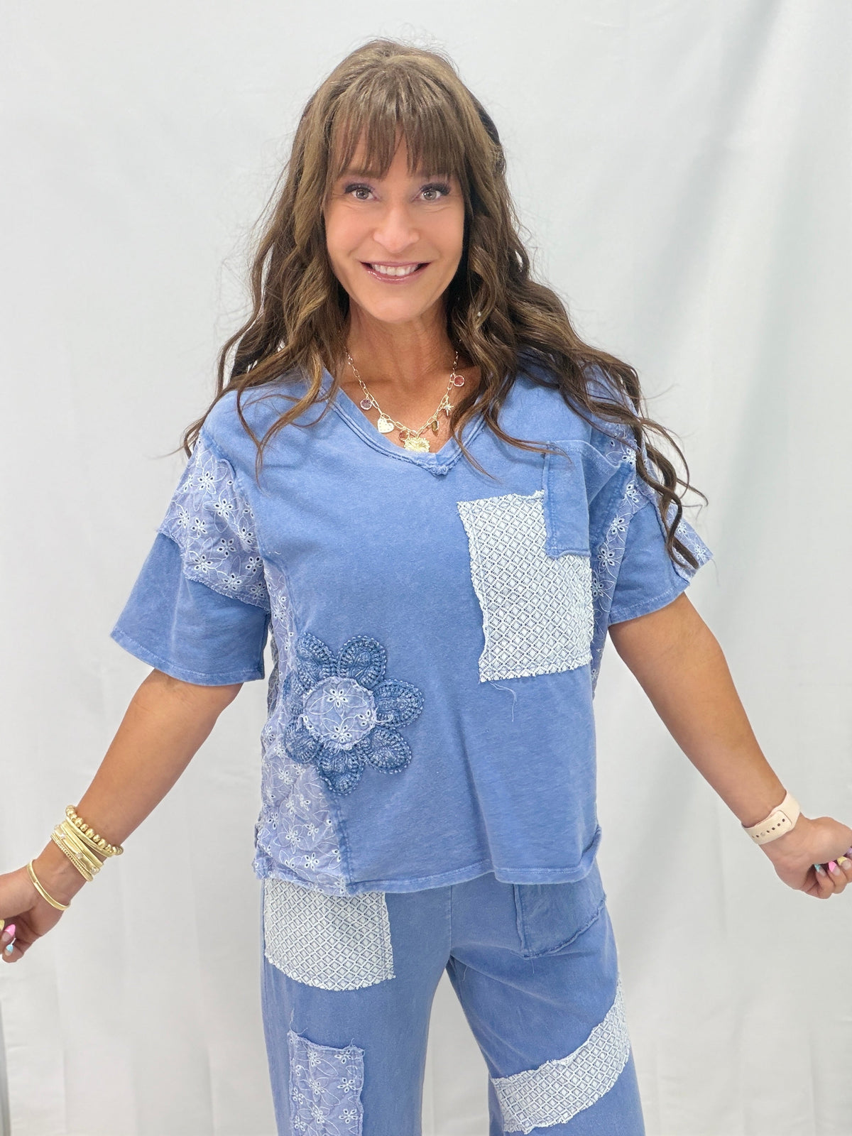 Beyond Your View Patchwork Blouse In 3 Colors