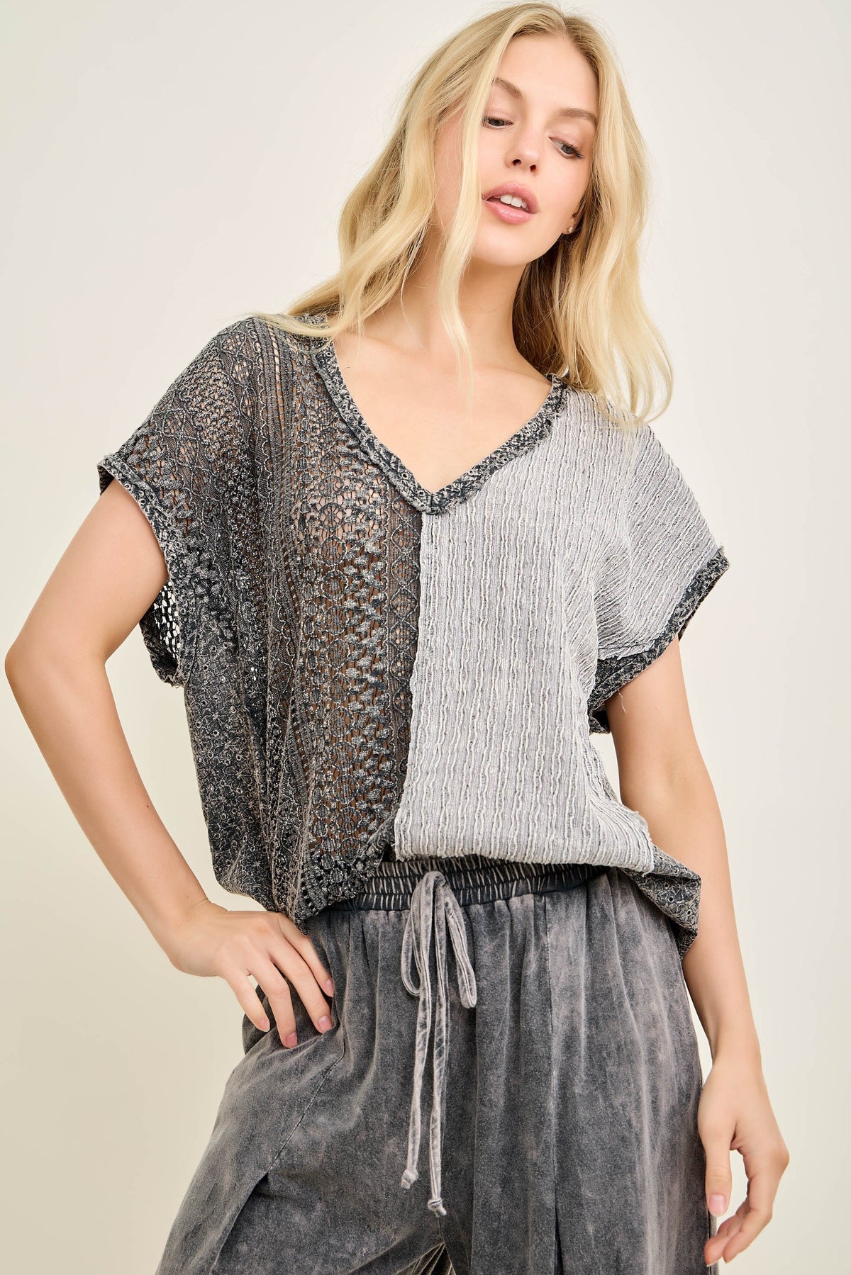 Gypsy Heart Mineral Washed Top In 3 Colors