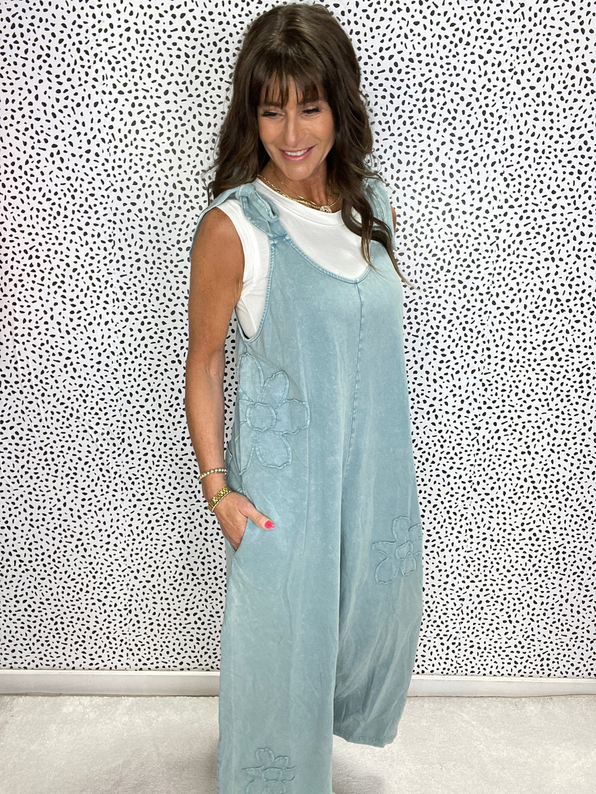 Blossom Drift Tie-Shoulder Jumper in 3 Colors